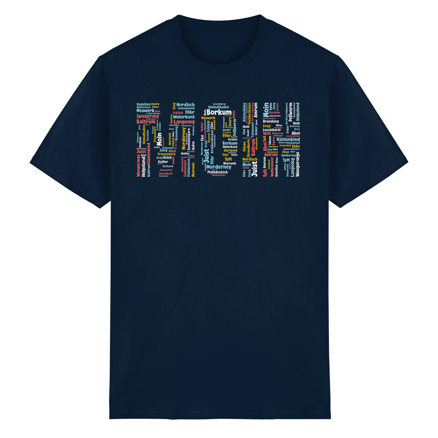 Moin Wortwolke | Gruß von der Küste | Unisex Shirt