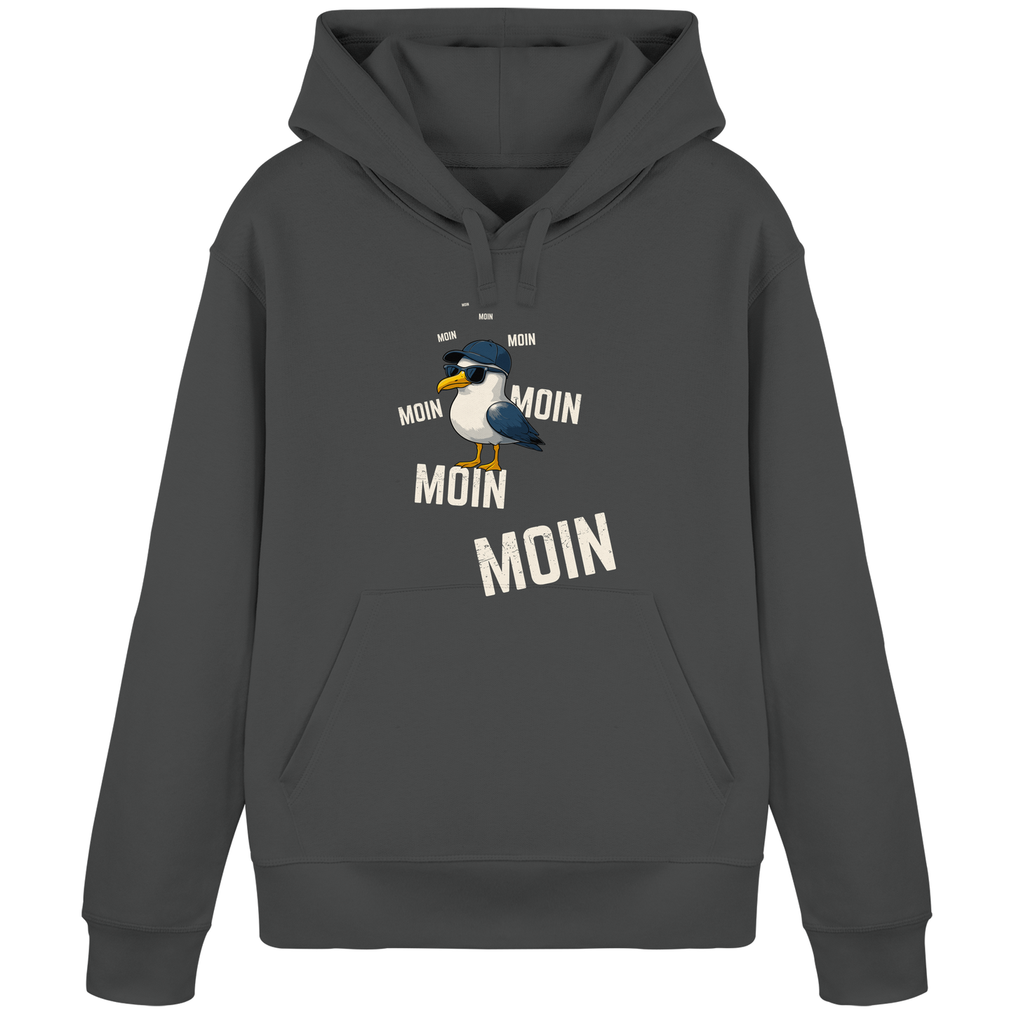 Moin Möwe | Echtes Küstenfeeling | Unisex Hoodie Premium
