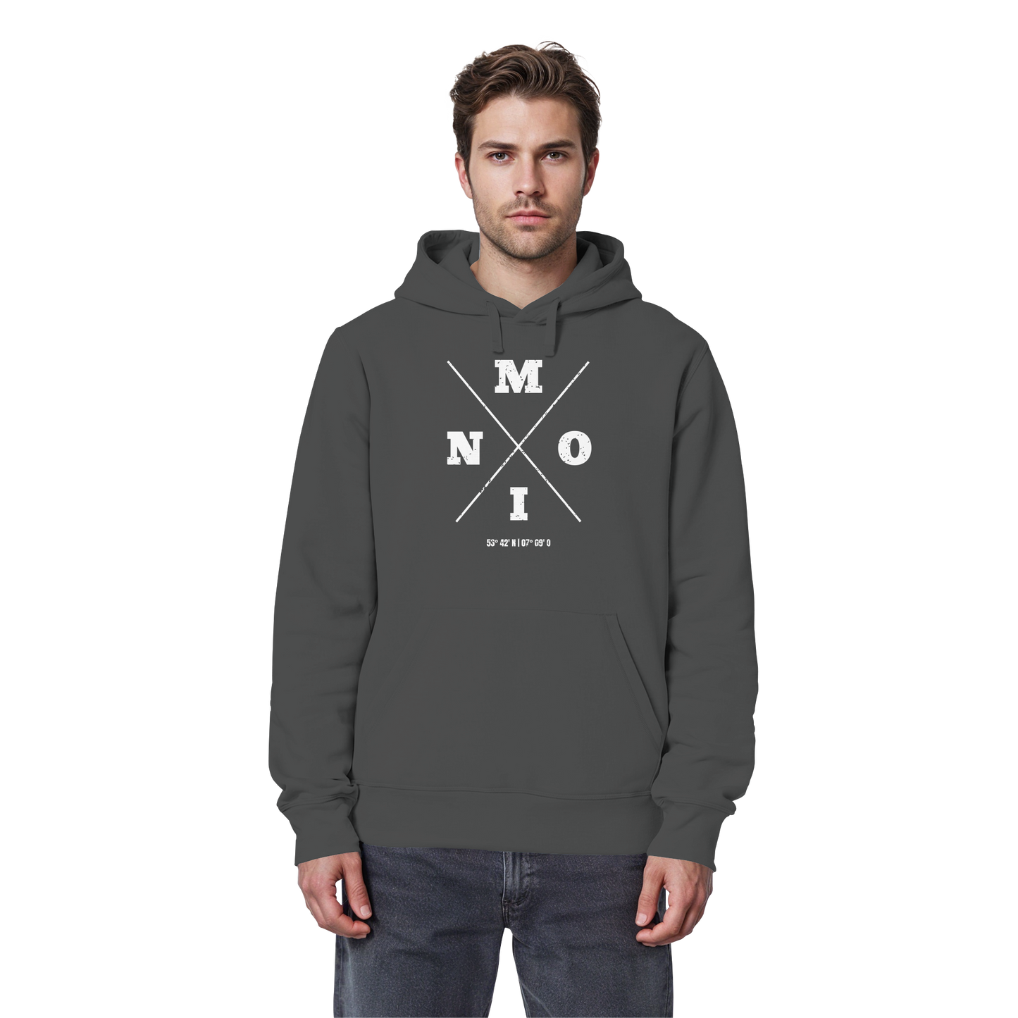Moin Koordinaten | Geborgenheit am Deich | Unisex Hoodie Premium