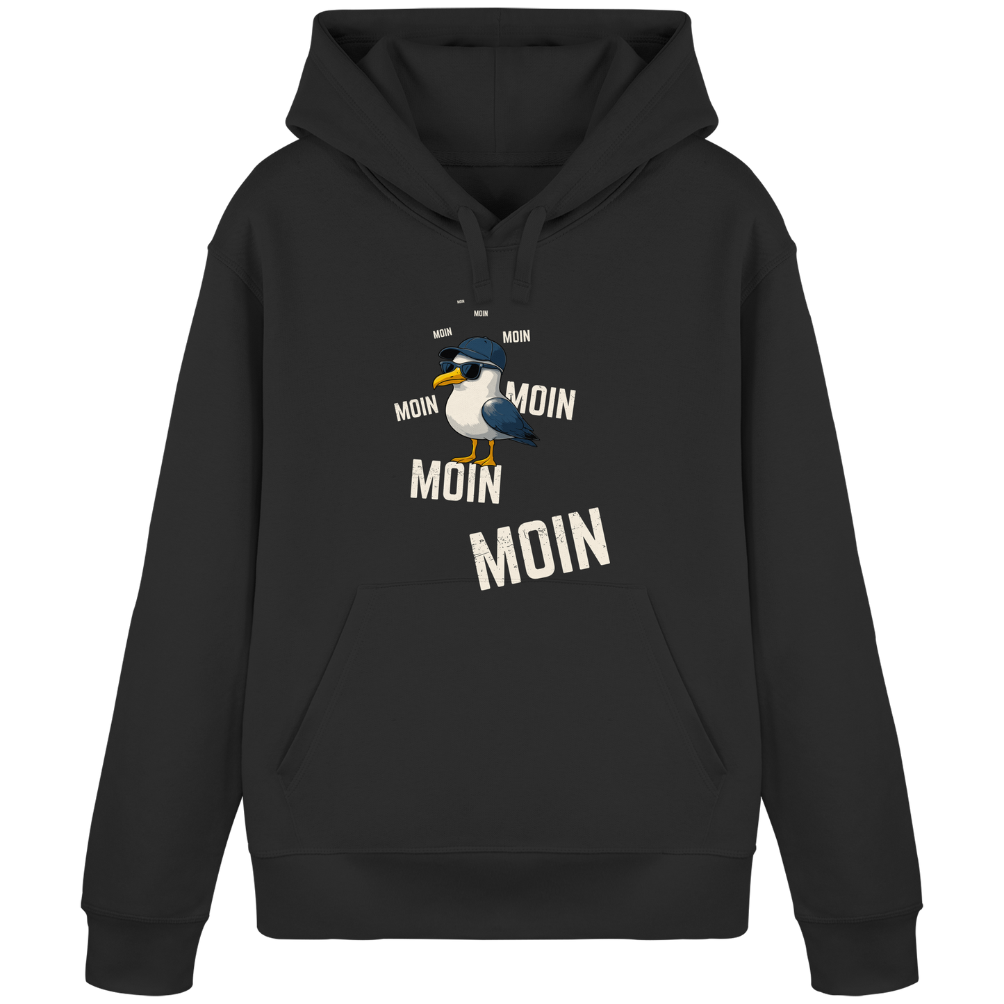 Moin Möwe | Echtes Küstenfeeling | Unisex Hoodie Premium