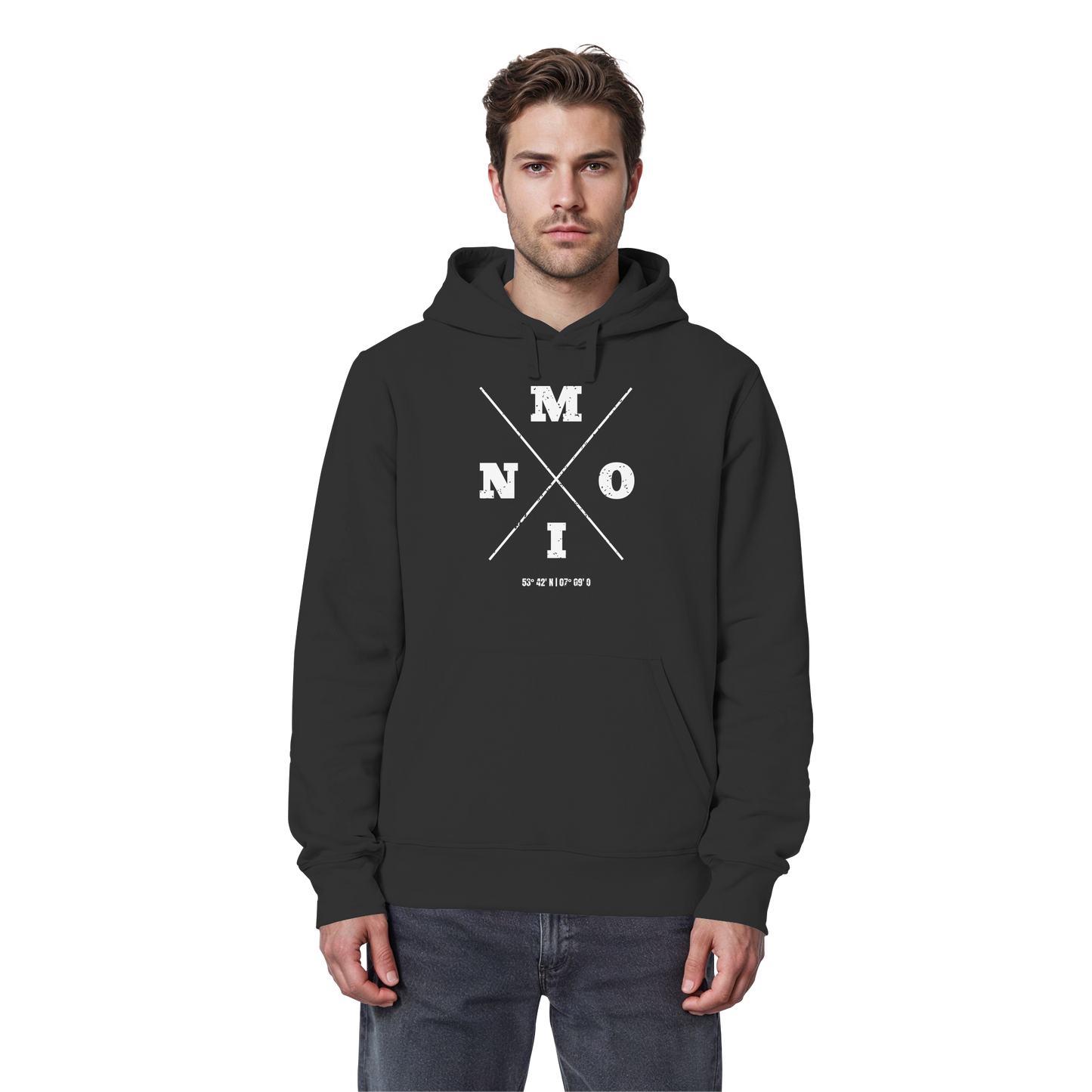 Moin Koordinaten | Geborgenheit am Deich | Unisex Hoodie Premium