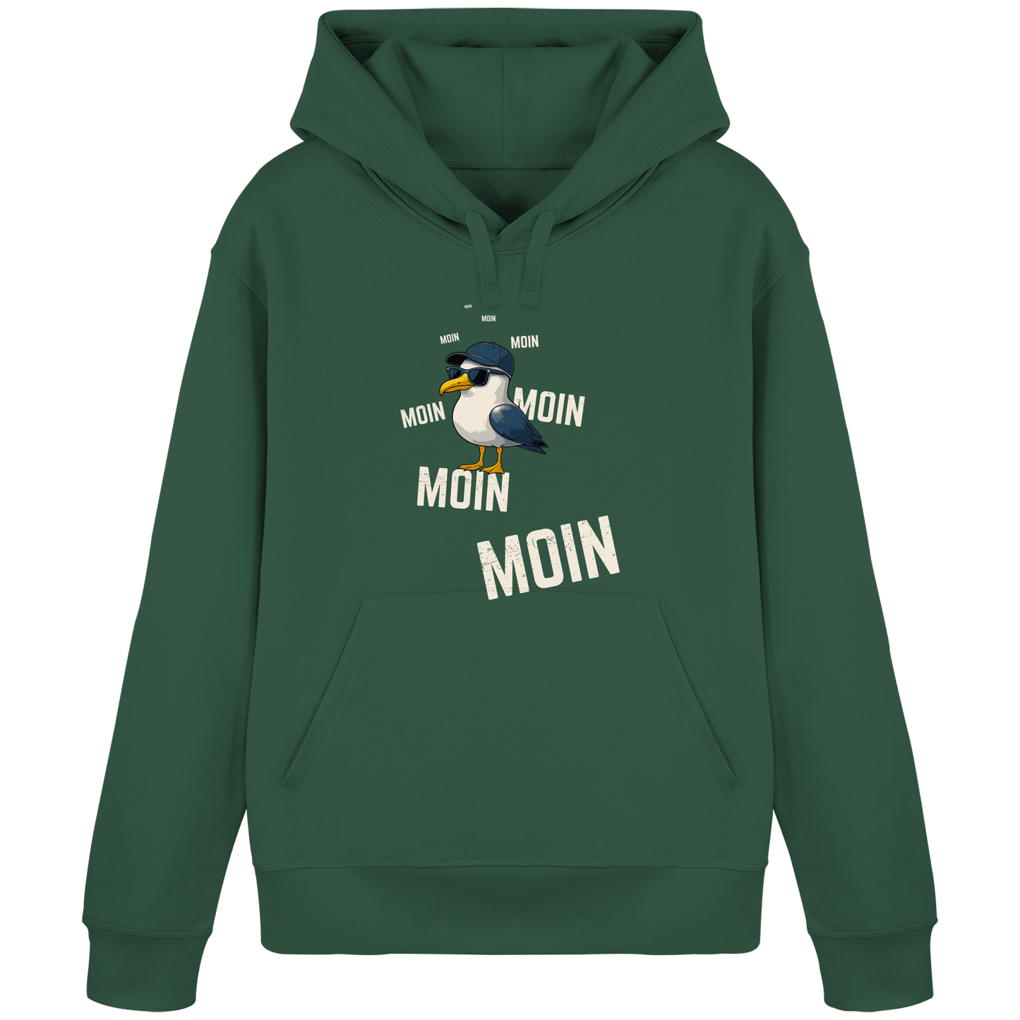 Moin Möwe | Echtes Küstenfeeling | Unisex Hoodie Premium