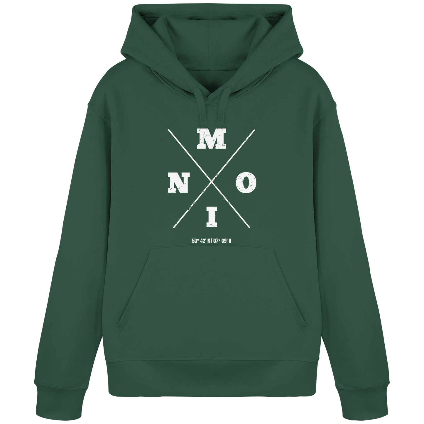 Moin Koordinaten | Geborgenheit am Deich | Unisex Hoodie Premium