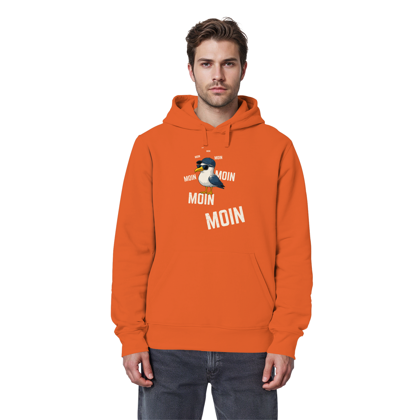 Moin Möwe | Echtes Küstenfeeling | Unisex Hoodie Premium