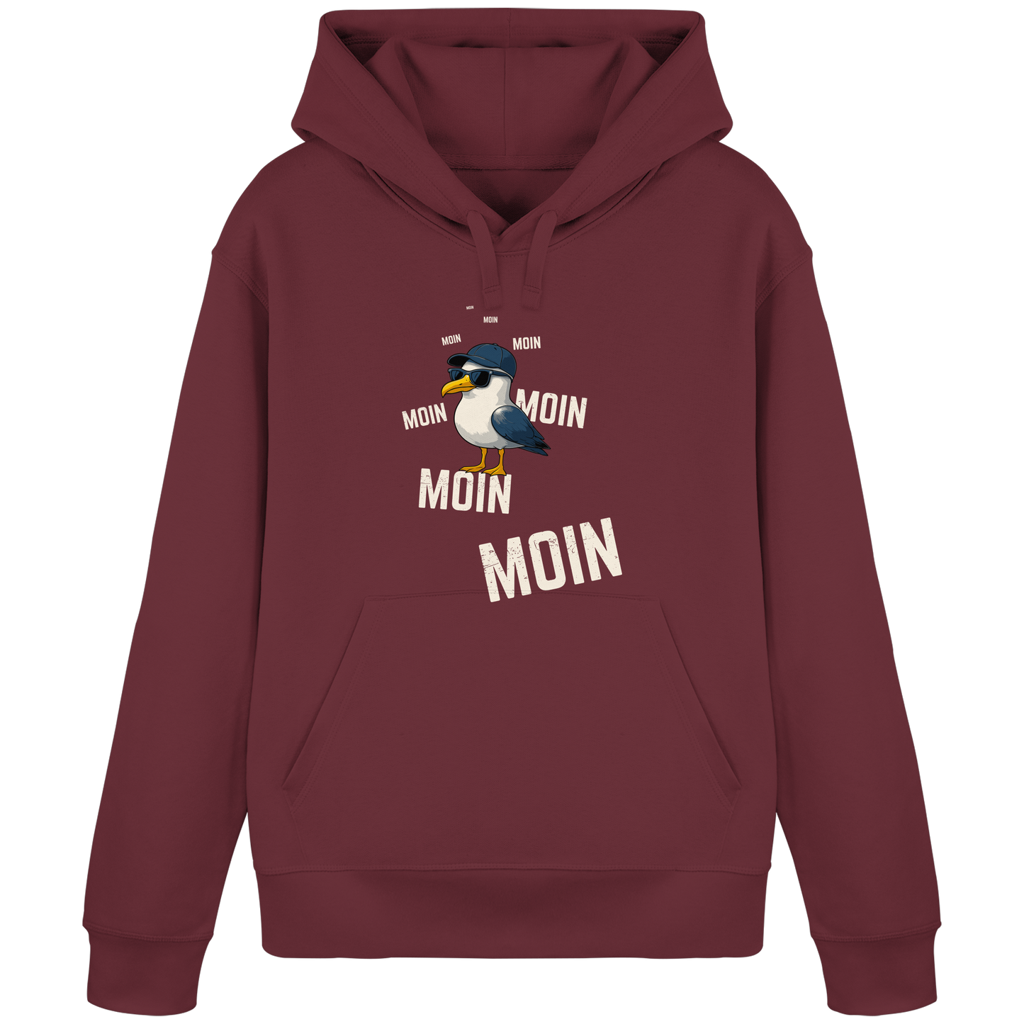 Moin Möwe | Echtes Küstenfeeling | Unisex Hoodie Premium