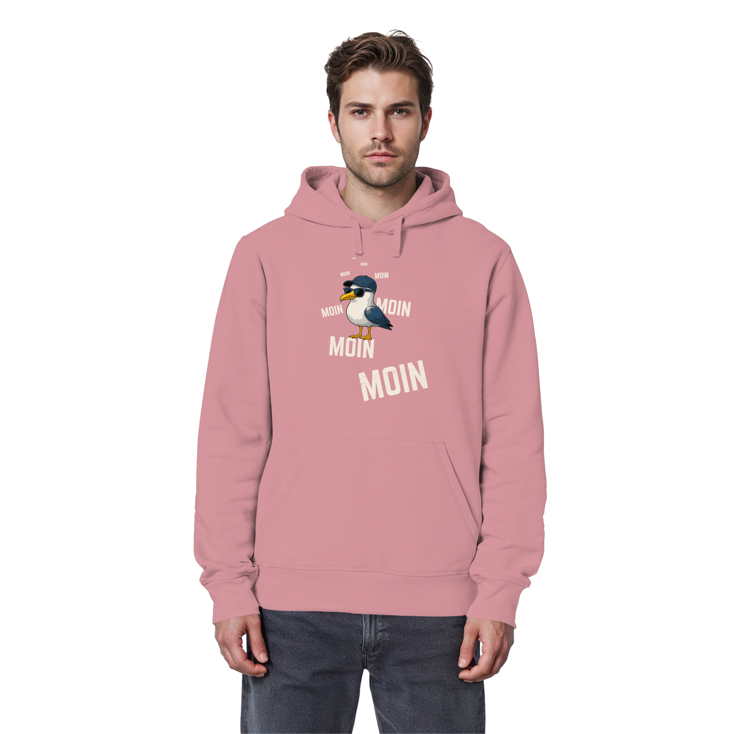 Moin Möwe | Echtes Küstenfeeling | Unisex Hoodie Premium