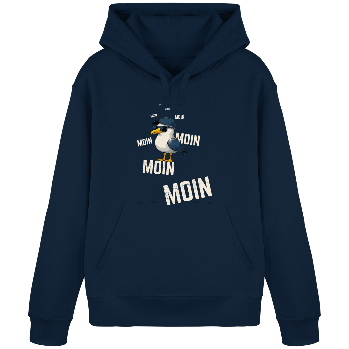 Moin Möwe | Echtes Küstenfeeling | Unisex Hoodie Premium