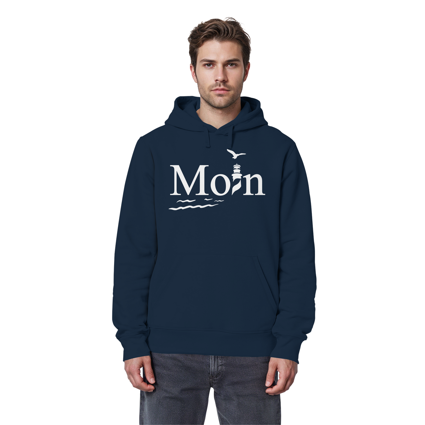 Moin Leuchtturm | Sehnsucht Nordsee | Unisex Hoodie Premium