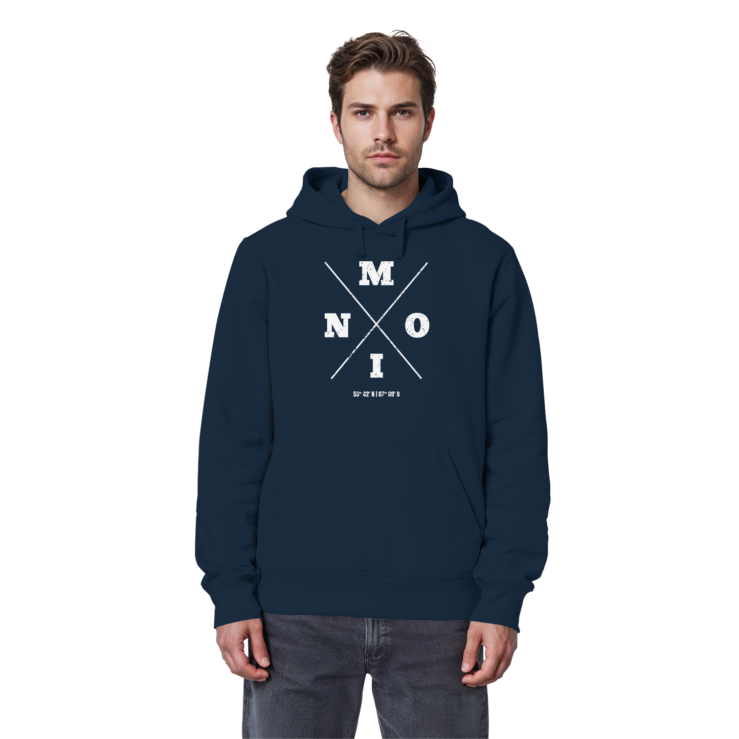 Moin Koordinaten | Geborgenheit am Deich | Unisex Hoodie Premium