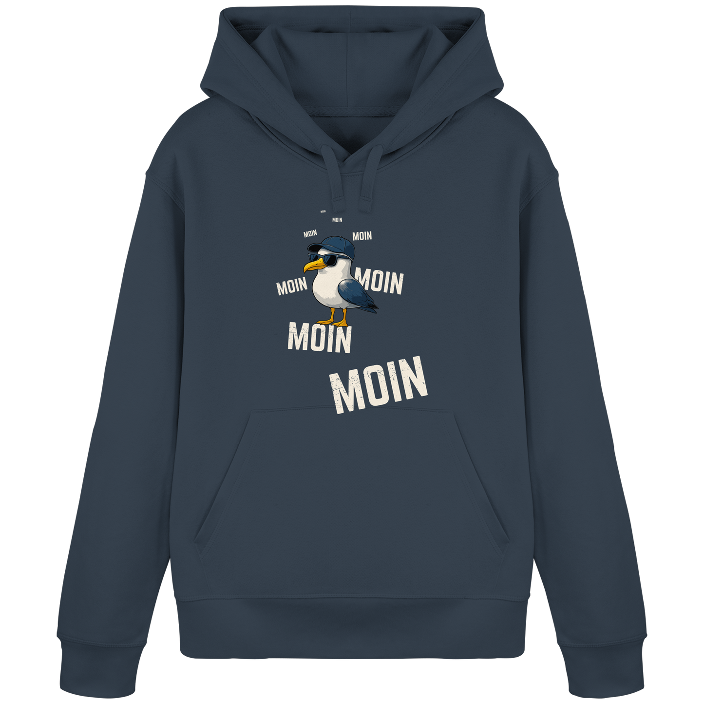 Moin Möwe | Echtes Küstenfeeling | Unisex Hoodie Premium