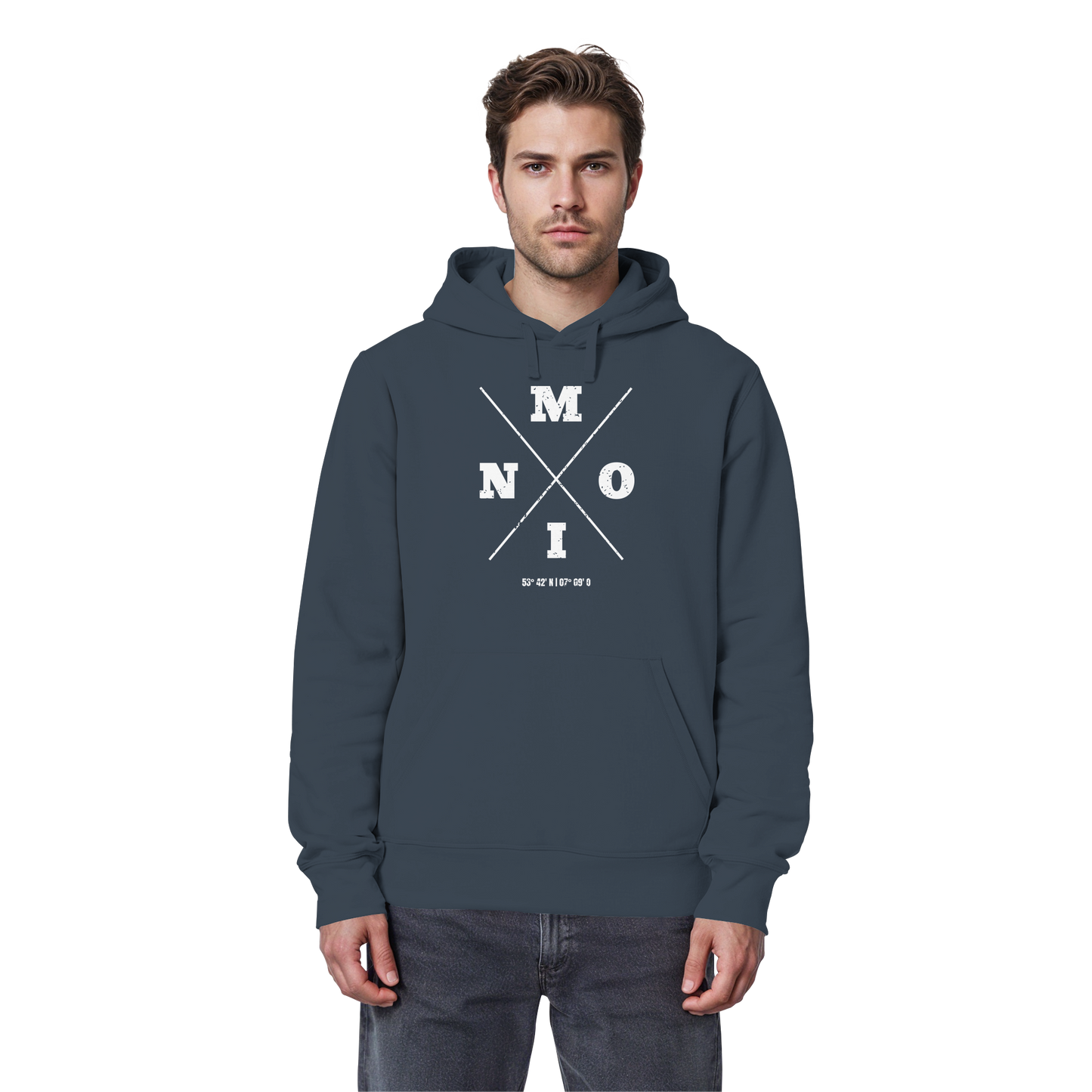 Moin Koordinaten | Geborgenheit am Deich | Unisex Hoodie Premium
