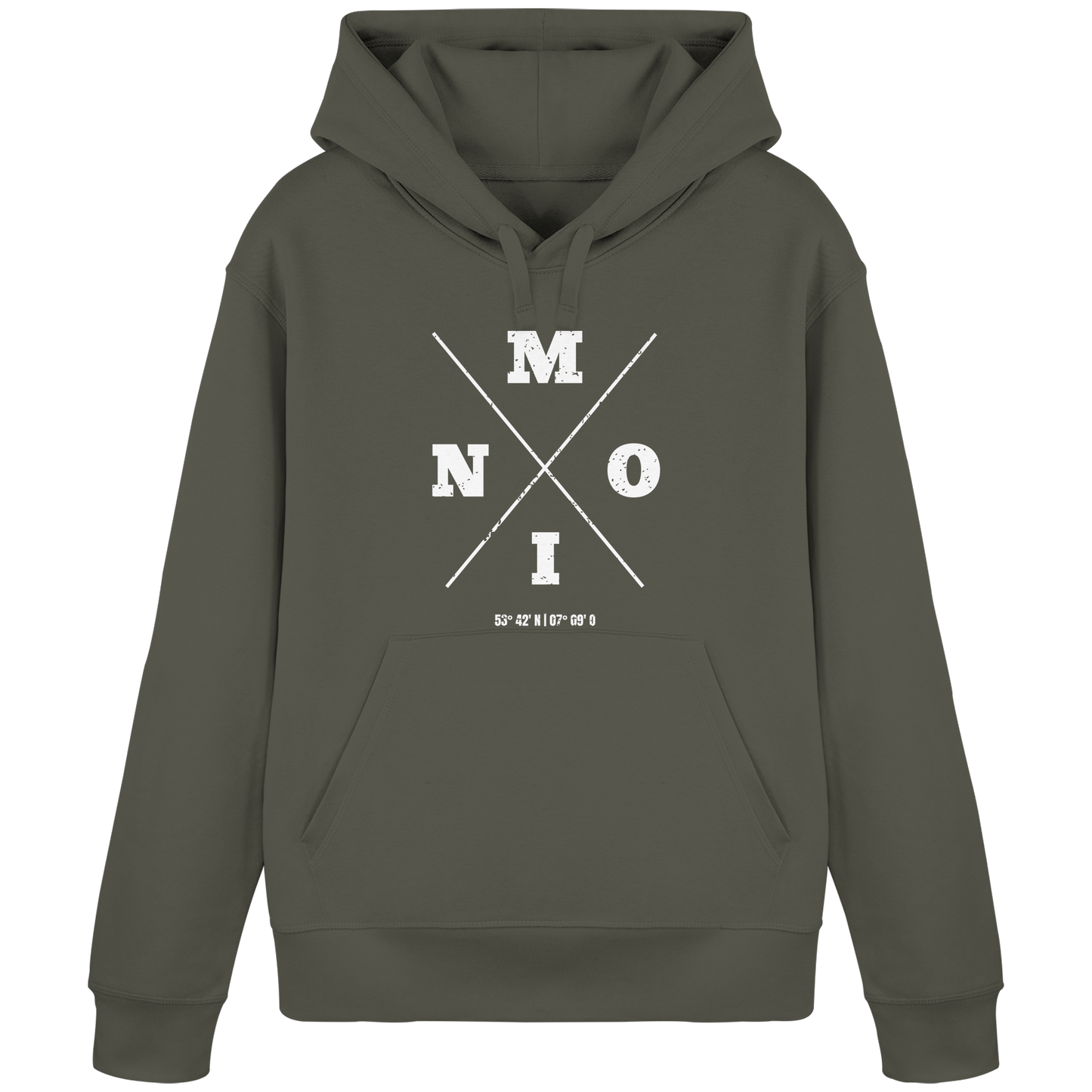 Moin Koordinaten | Geborgenheit am Deich | Unisex Hoodie Premium