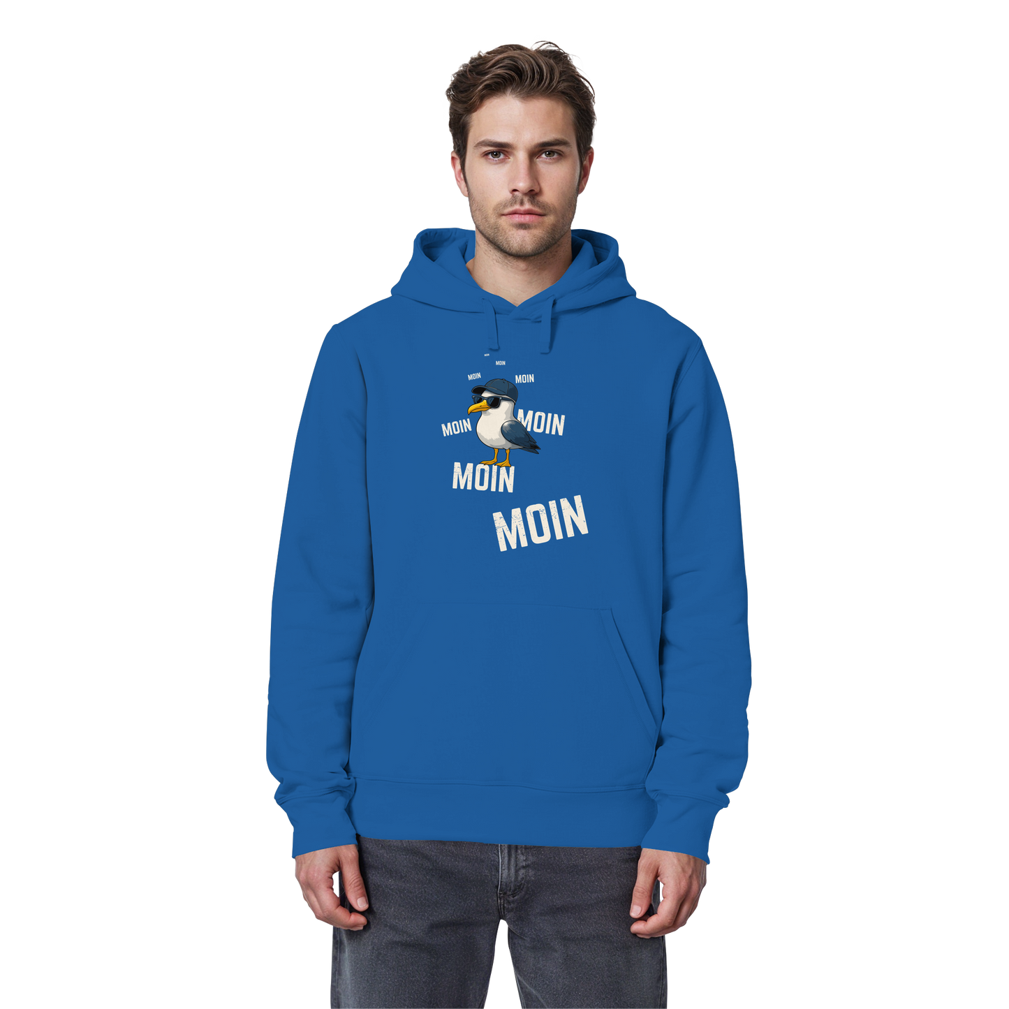 Moin Möwe | Echtes Küstenfeeling | Unisex Hoodie Premium