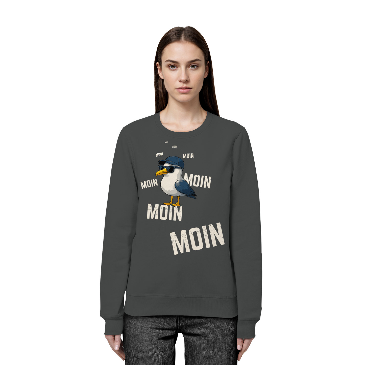 Moin Möwe | Urlaubsgefühl Nordsee | Unisex Sweatshirt Premium