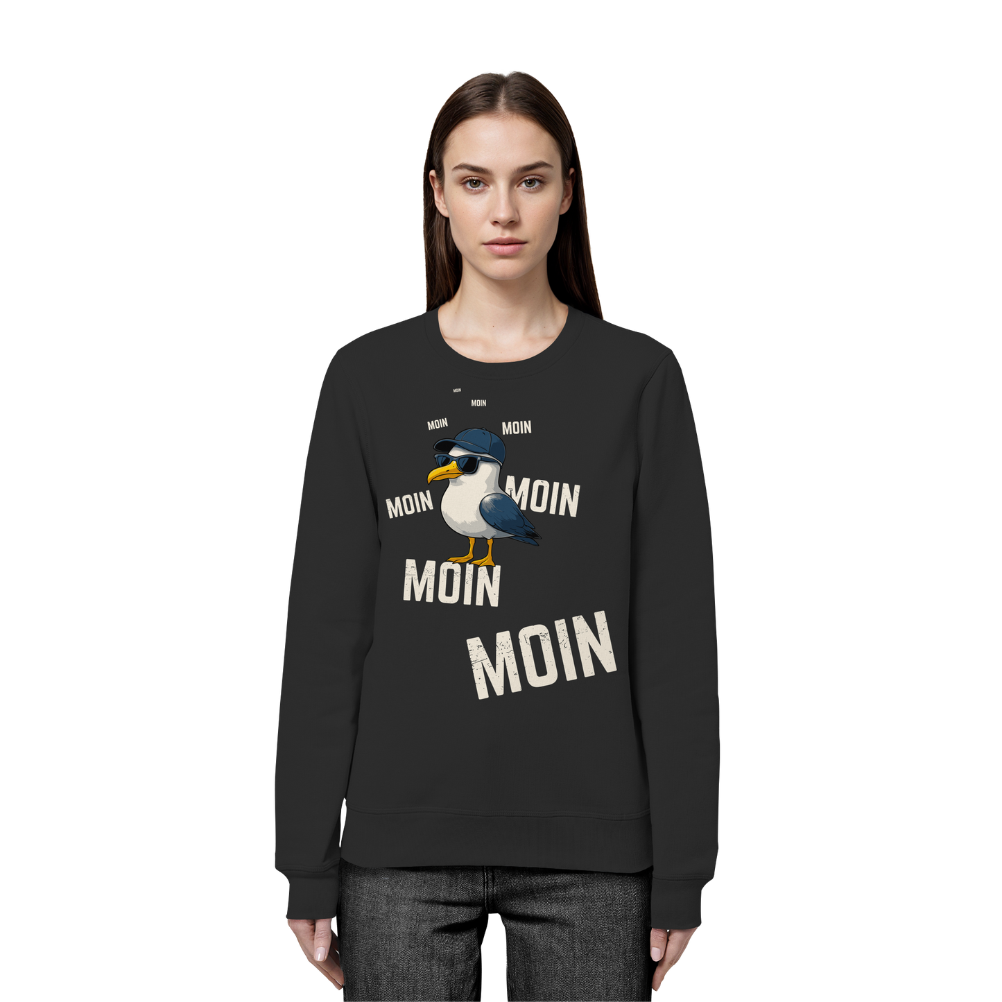 Moin Möwe | Urlaubsgefühl Nordsee | Unisex Sweatshirt Premium
