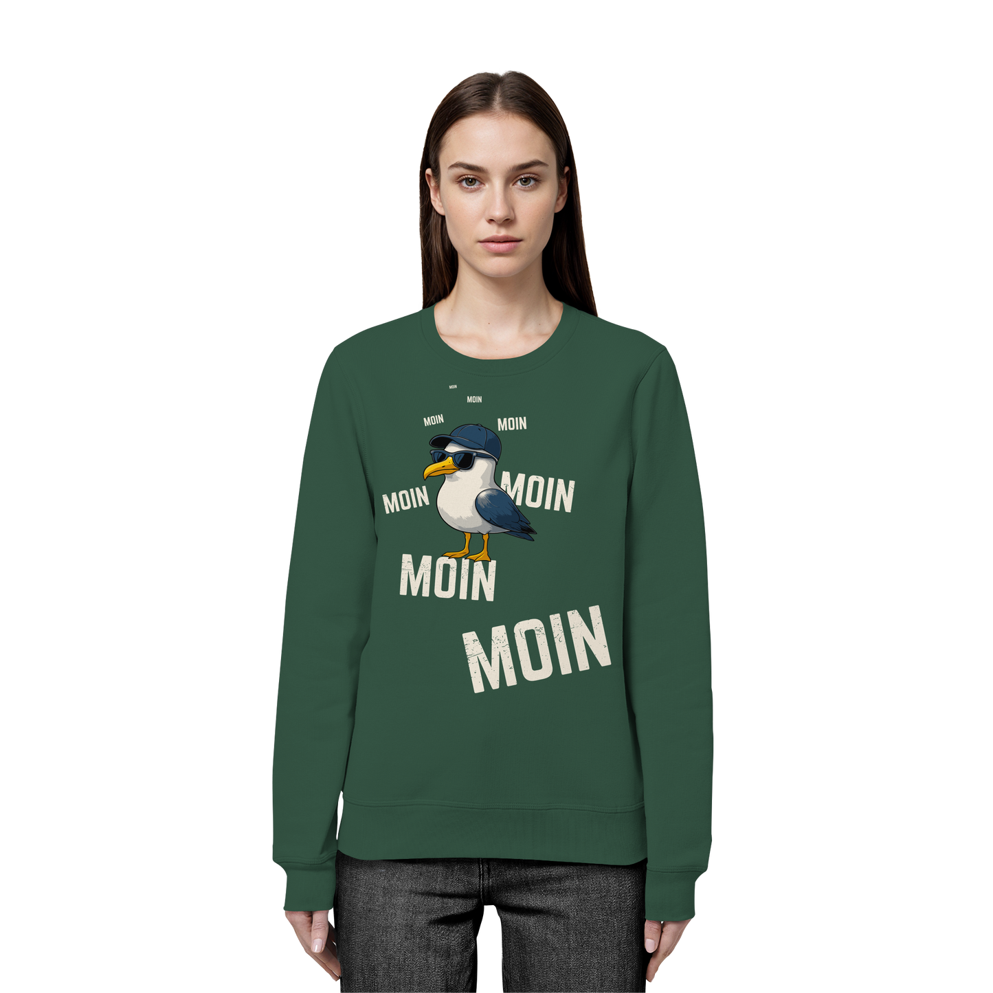 Moin Möwe | Urlaubsgefühl Nordsee | Unisex Sweatshirt Premium