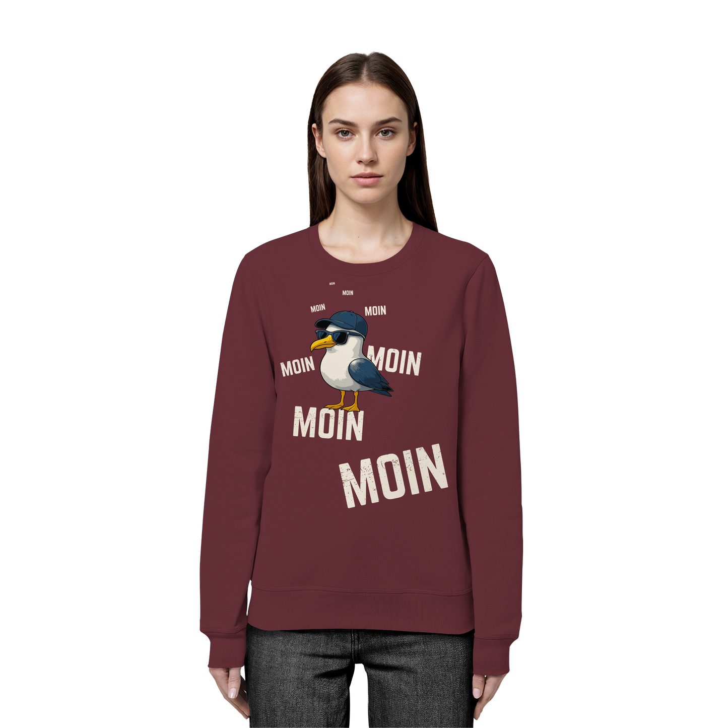 Moin Möwe | Urlaubsgefühl Nordsee | Unisex Sweatshirt Premium