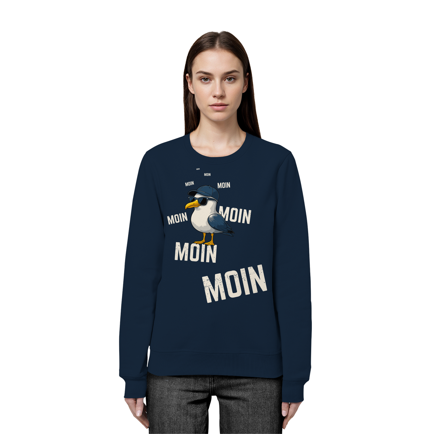 Moin Möwe | Urlaubsgefühl Nordsee | Unisex Sweatshirt Premium