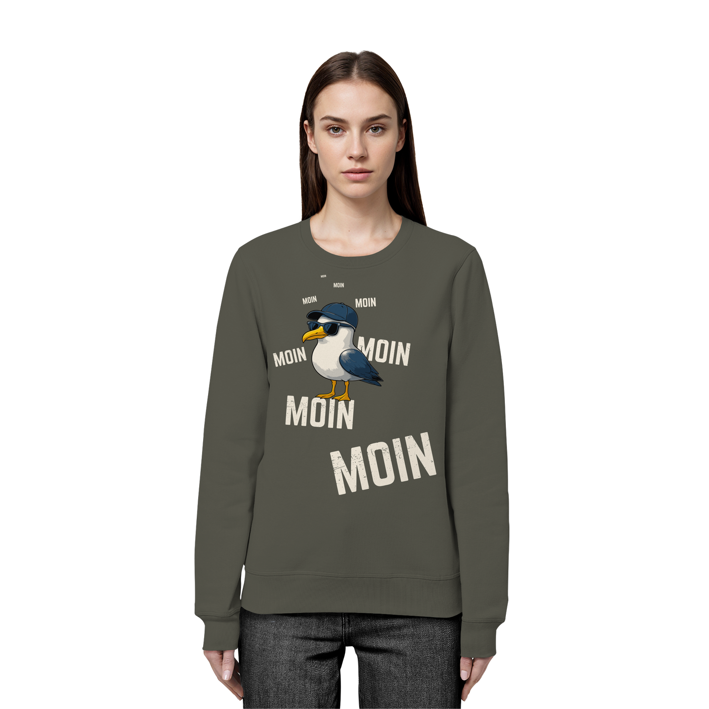 Moin Möwe | Urlaubsgefühl Nordsee | Unisex Sweatshirt Premium