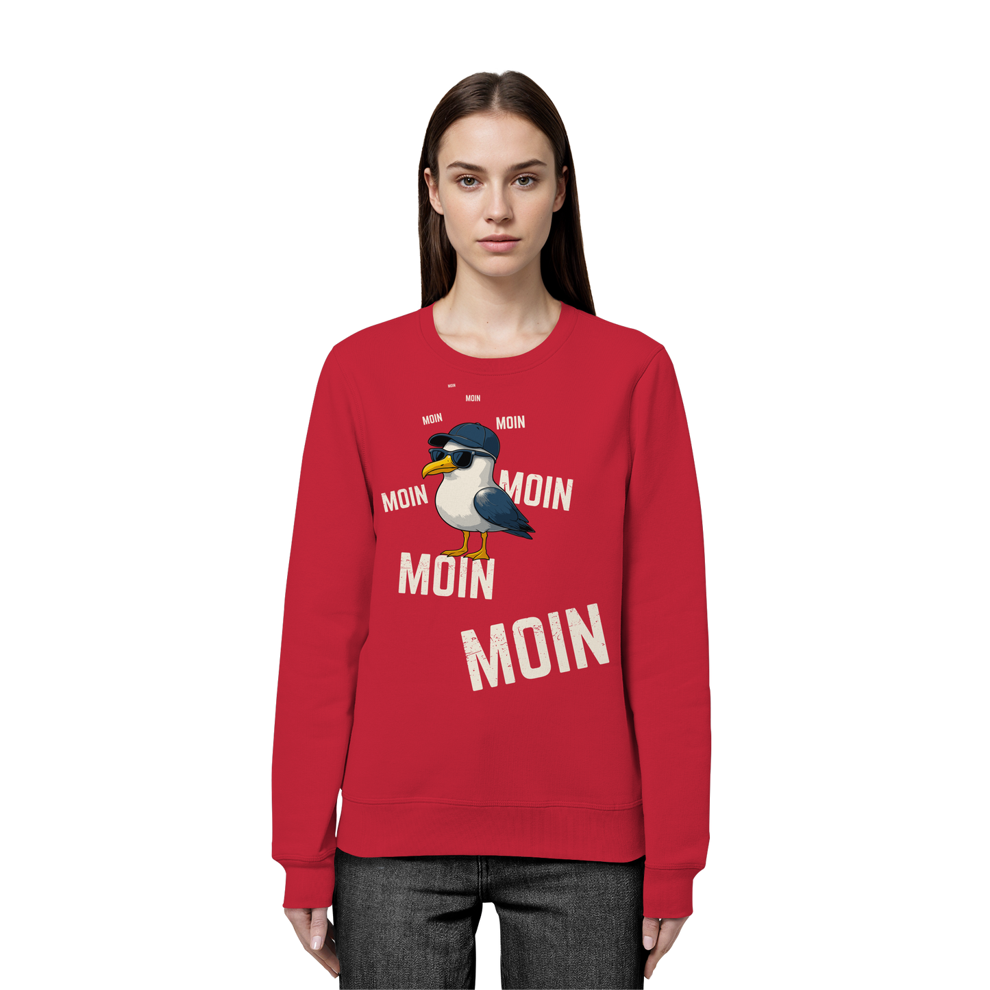 Moin Möwe | Urlaubsgefühl Nordsee | Unisex Sweatshirt Premium