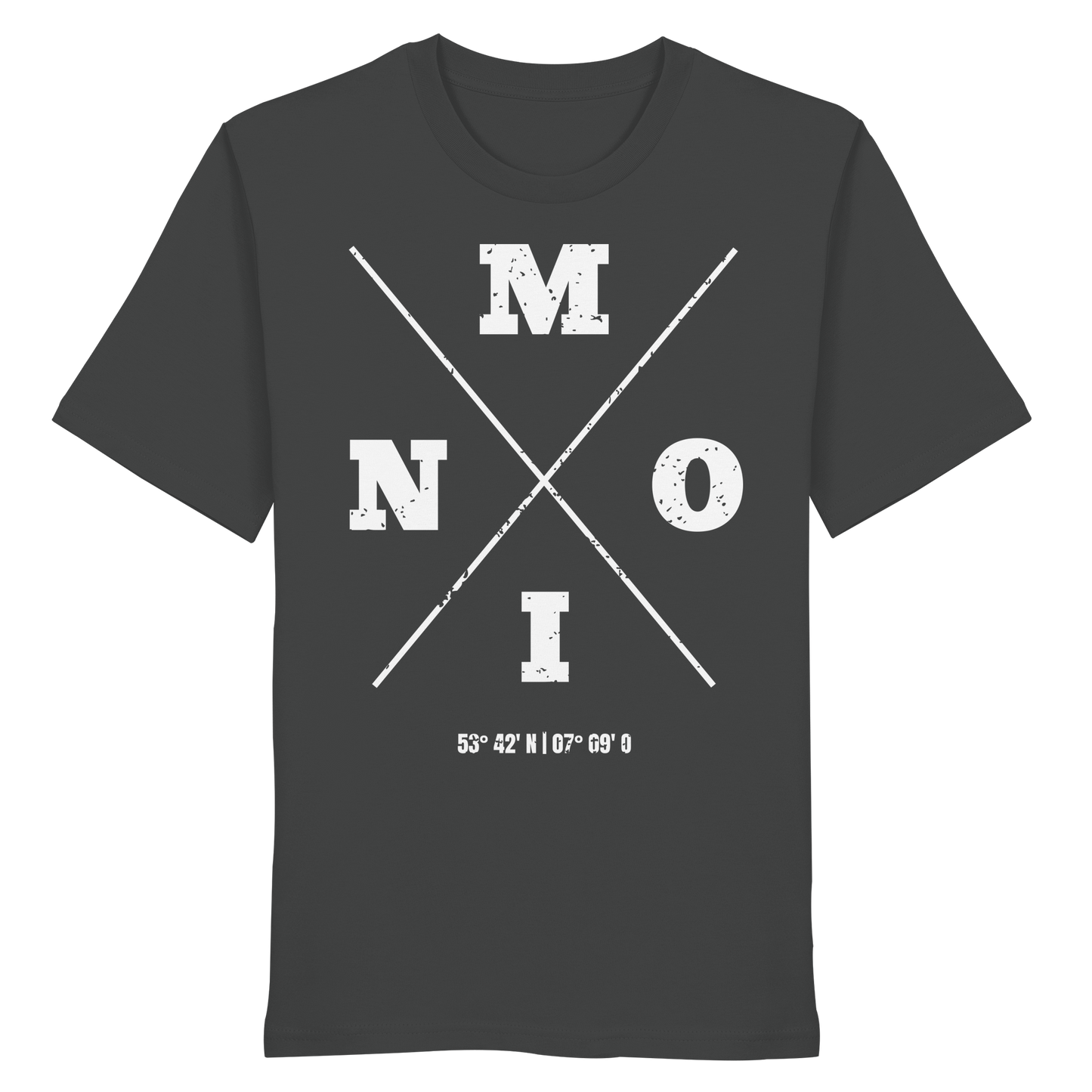 Moin Koordinaten | Heimat im Herzen | Unisex Shirt Premium