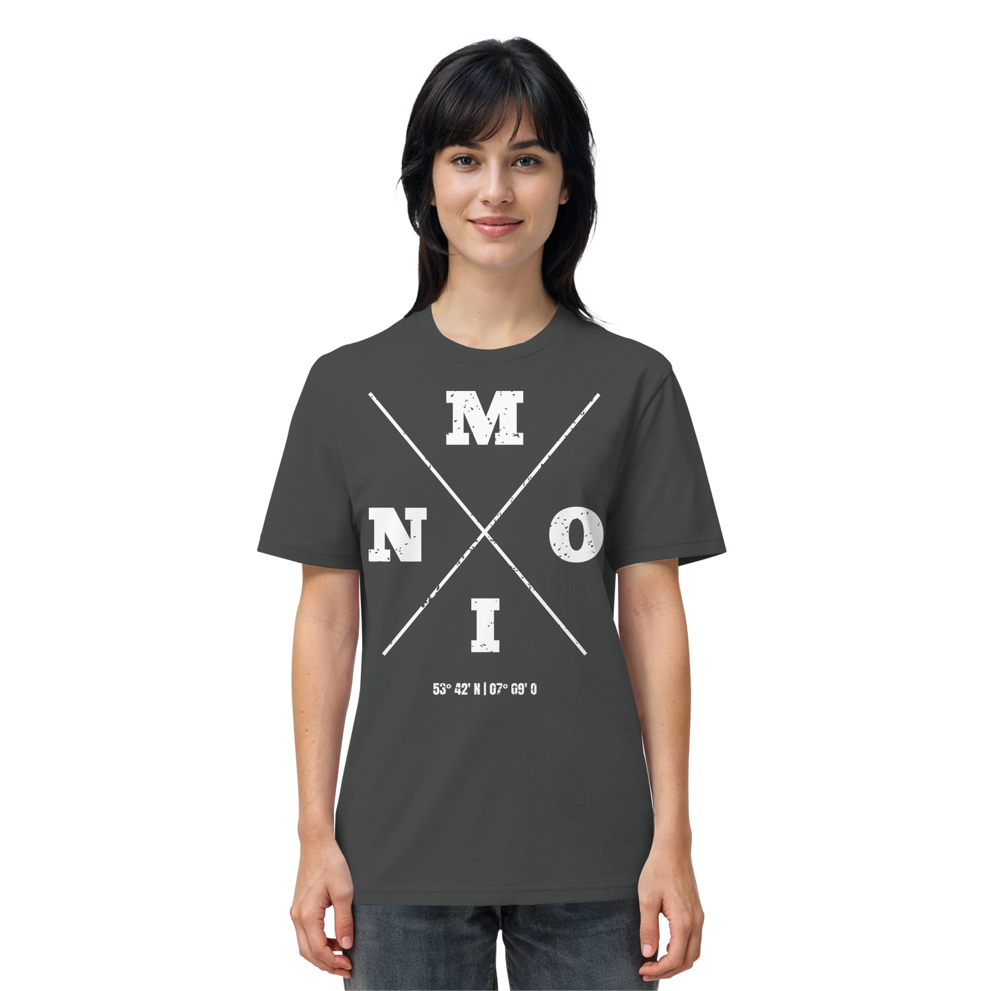 Moin Koordinaten | Heimat im Herzen | Unisex Shirt Premium