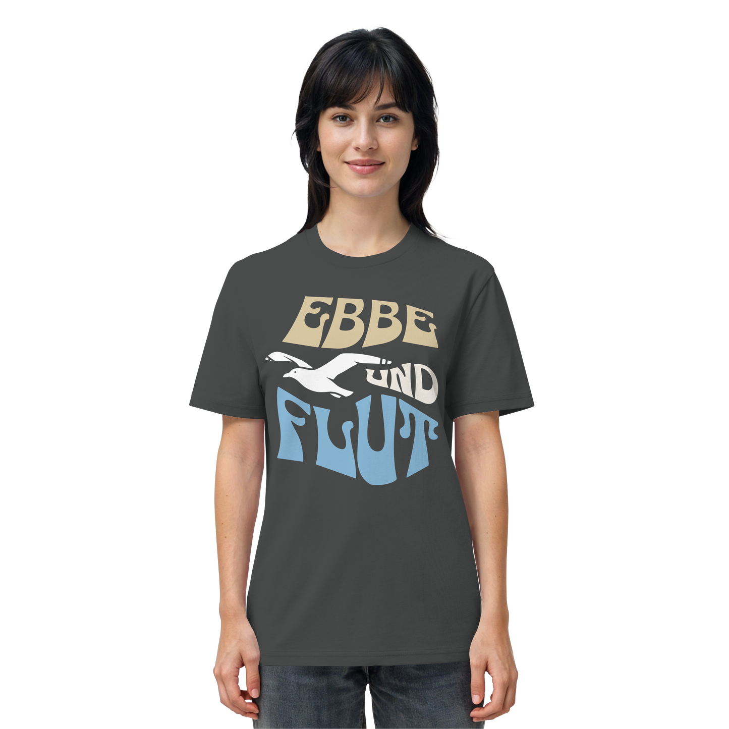 Ebbe & Flut Möwe | Unbeschwertheit genießen | Unisex Shirt Premium