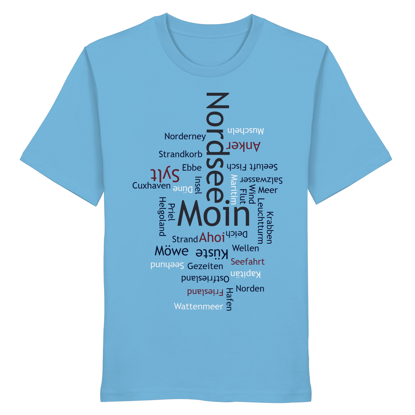 Nordsee Wortwolke | Meeresbrise spüren | Unisex Shirt Premium