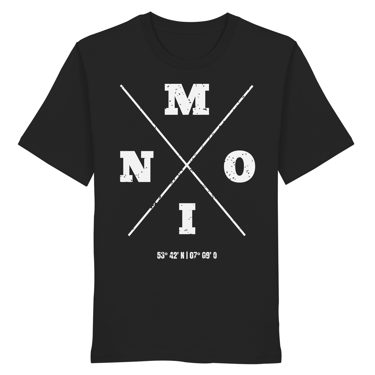 Moin Koordinaten | Heimat im Herzen | Unisex Shirt Premium