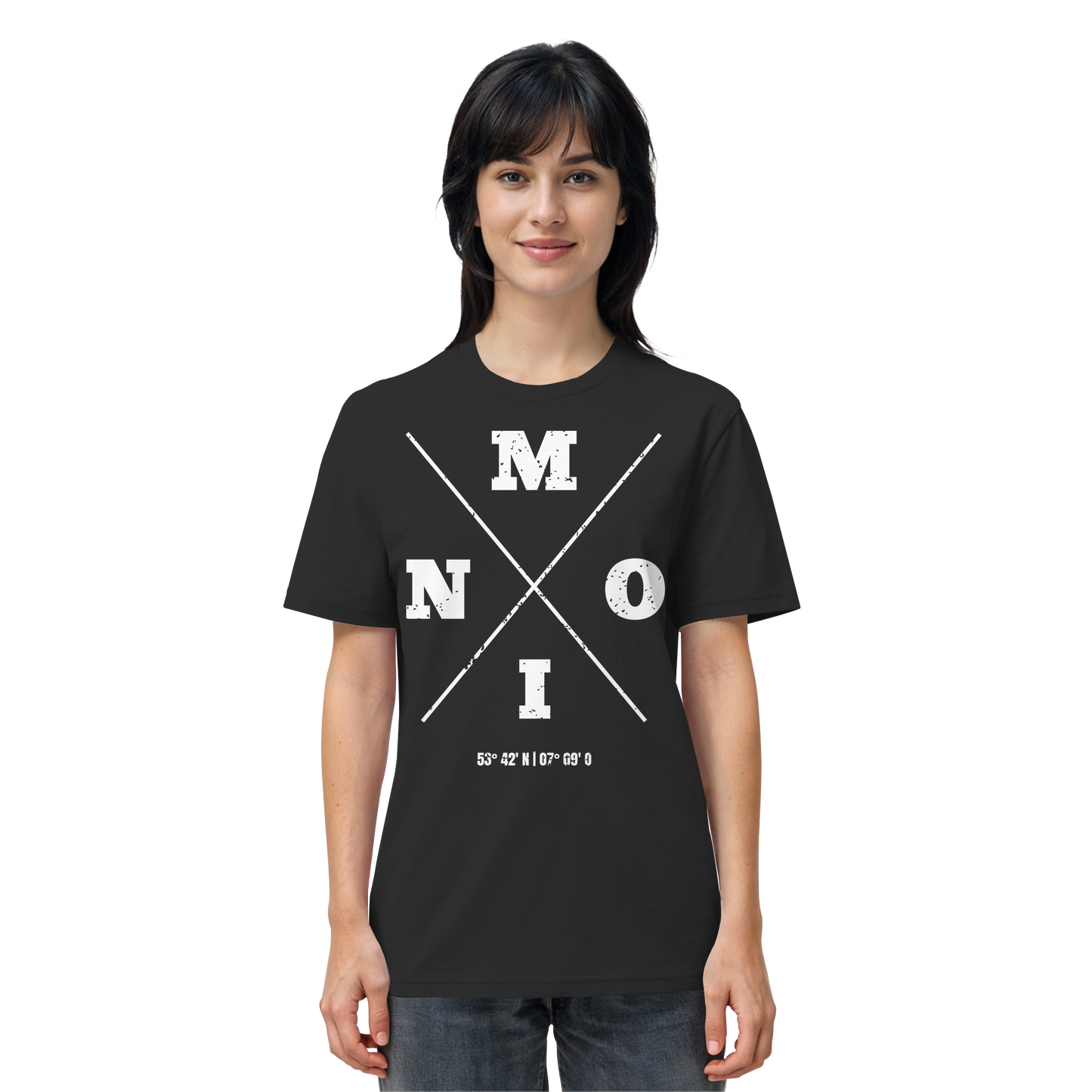 Moin Koordinaten | Heimat im Herzen | Unisex Shirt Premium