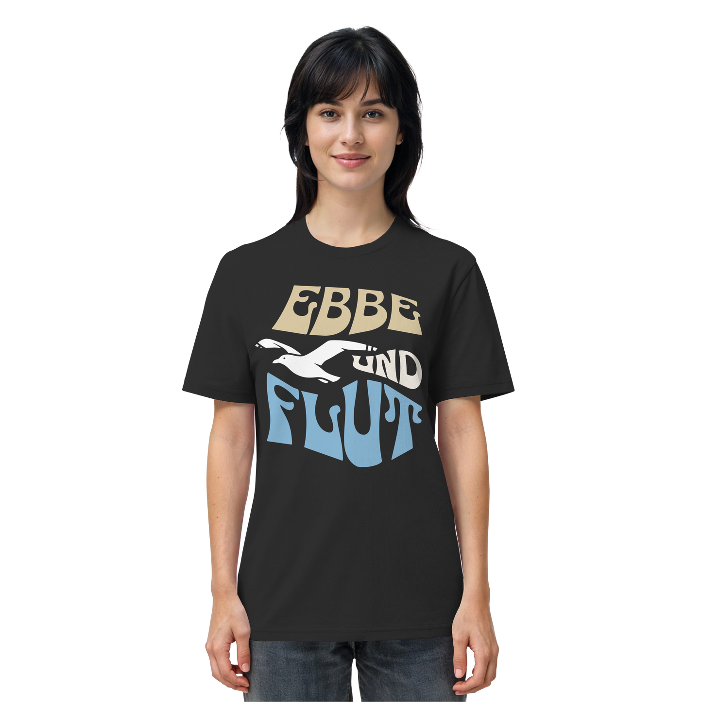 Ebbe & Flut Möwe | Unbeschwertheit genießen | Unisex Shirt Premium