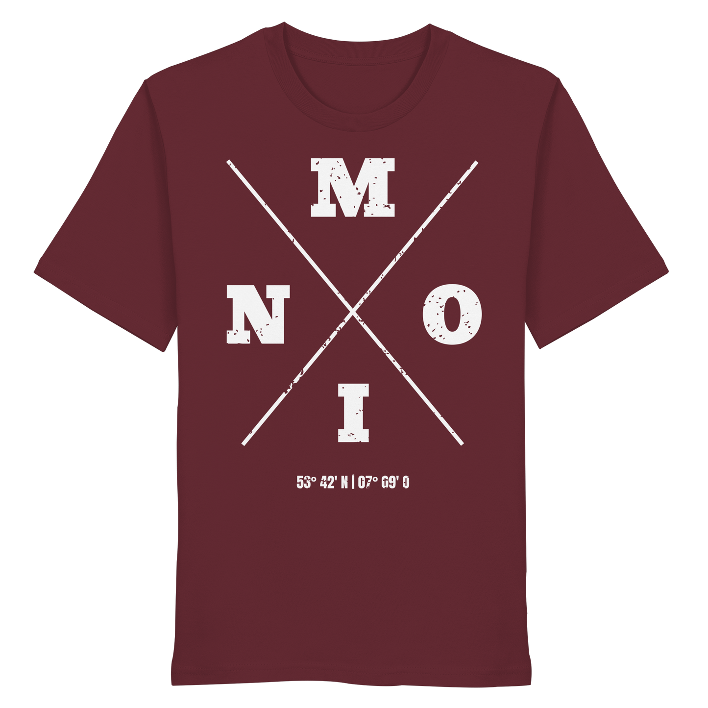 Moin Koordinaten | Heimat im Herzen | Unisex Shirt Premium