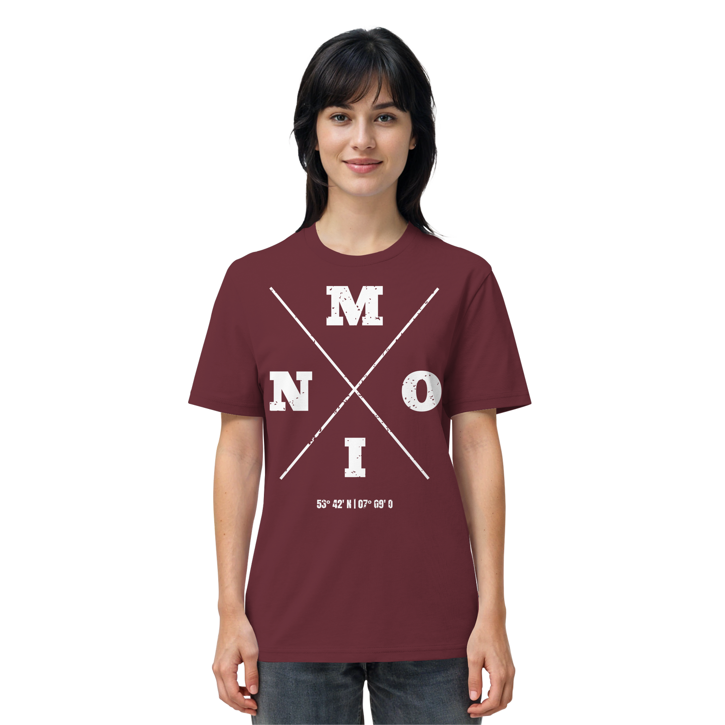 Moin Koordinaten | Heimat im Herzen | Unisex Shirt Premium