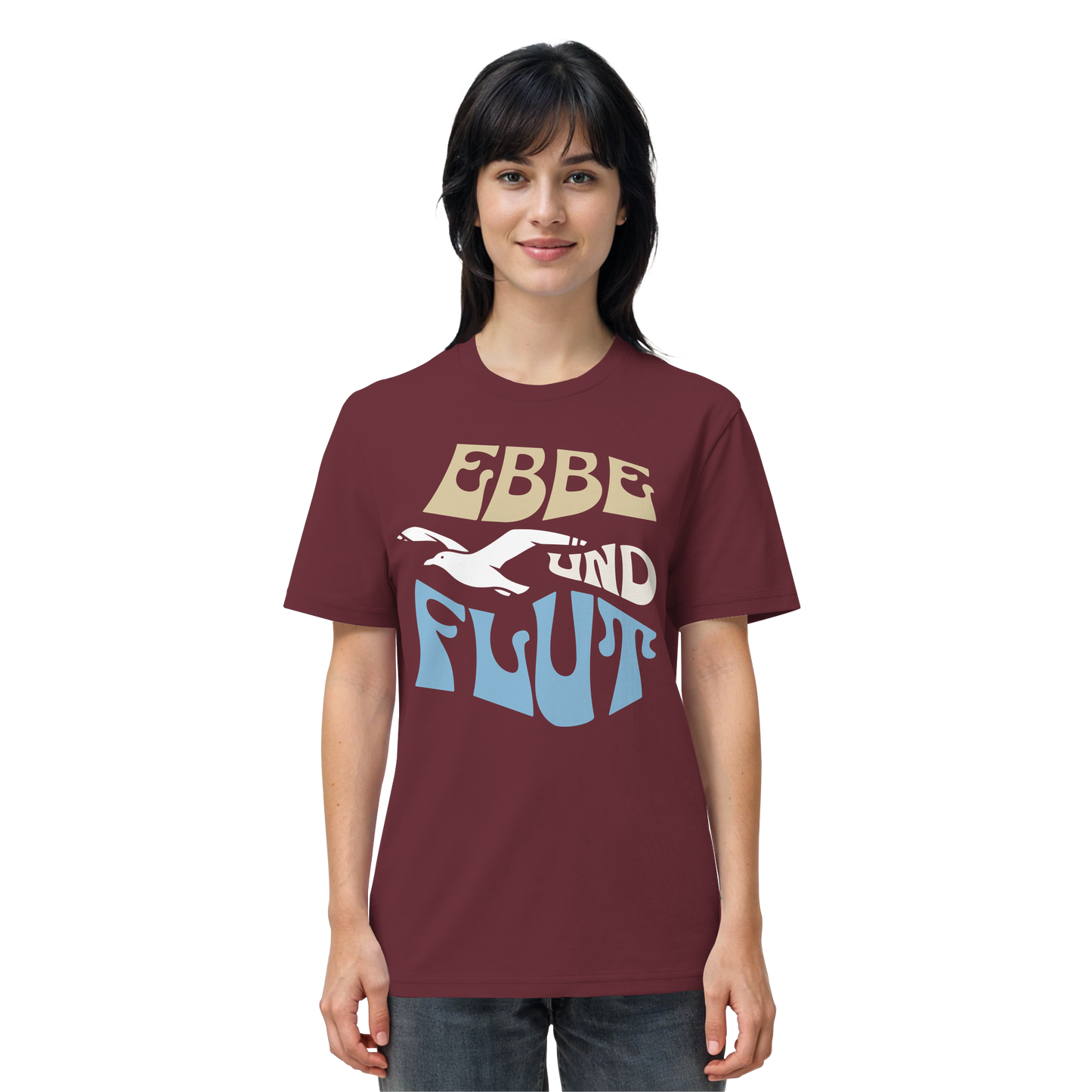 Ebbe & Flut Möwe | Unbeschwertheit genießen | Unisex Shirt Premium