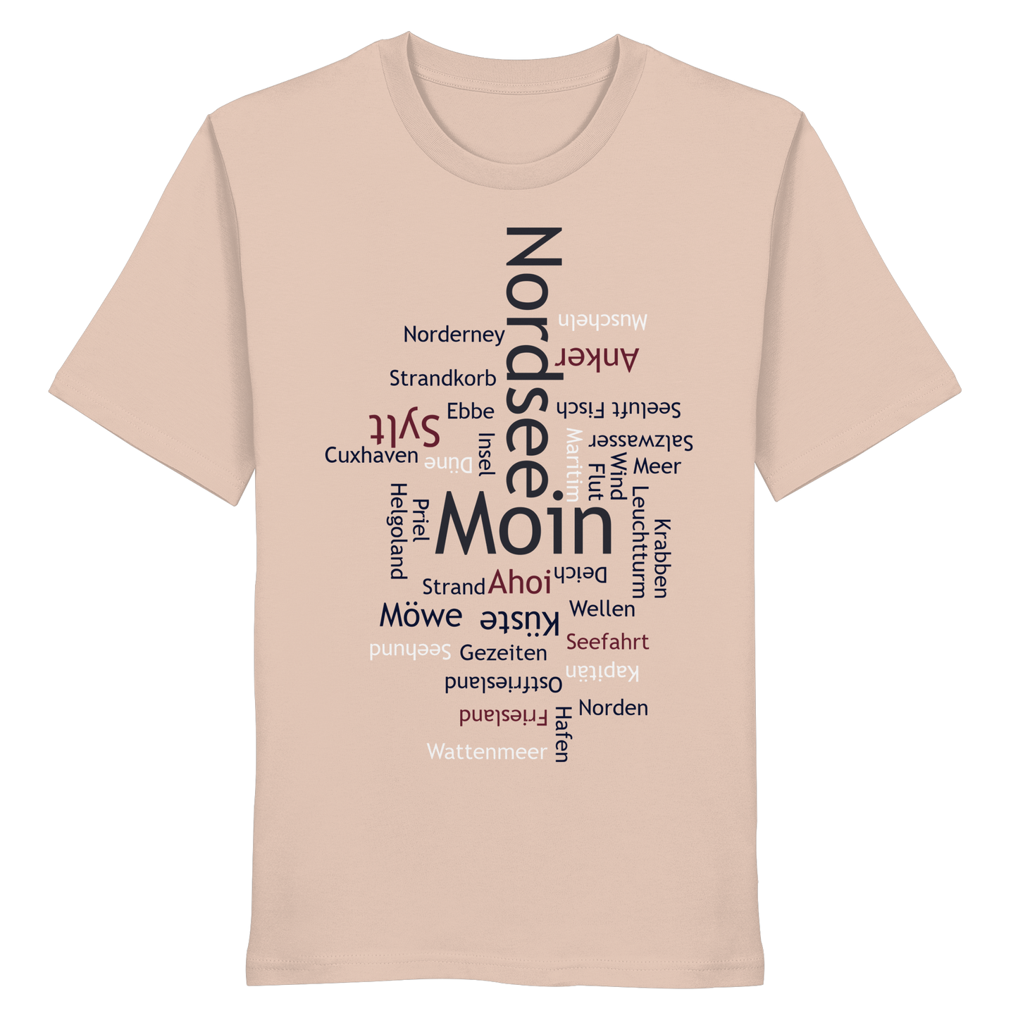 Nordsee Wortwolke | Meeresbrise spüren | Unisex Shirt Premium