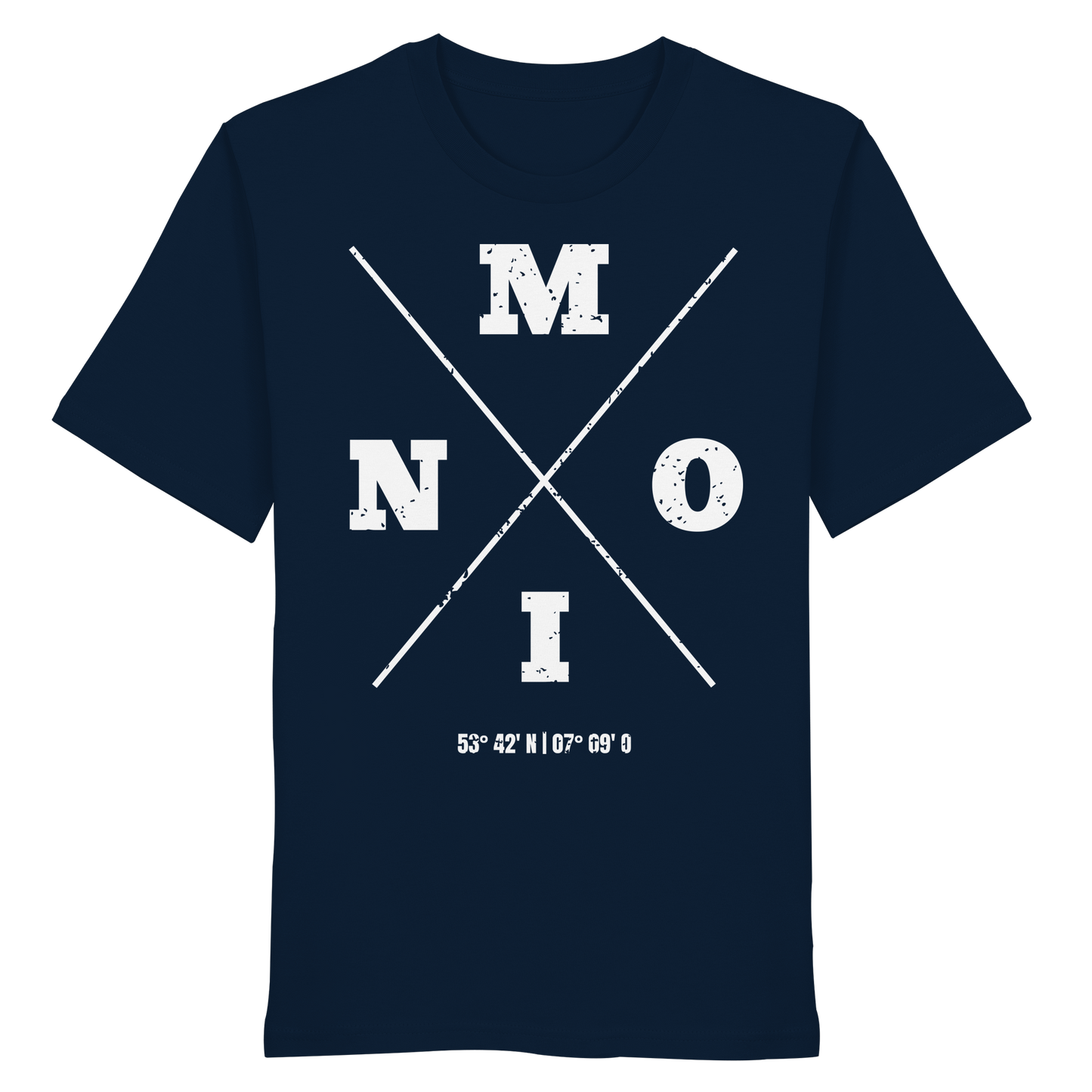 Moin Koordinaten | Heimat im Herzen | Unisex Shirt Premium