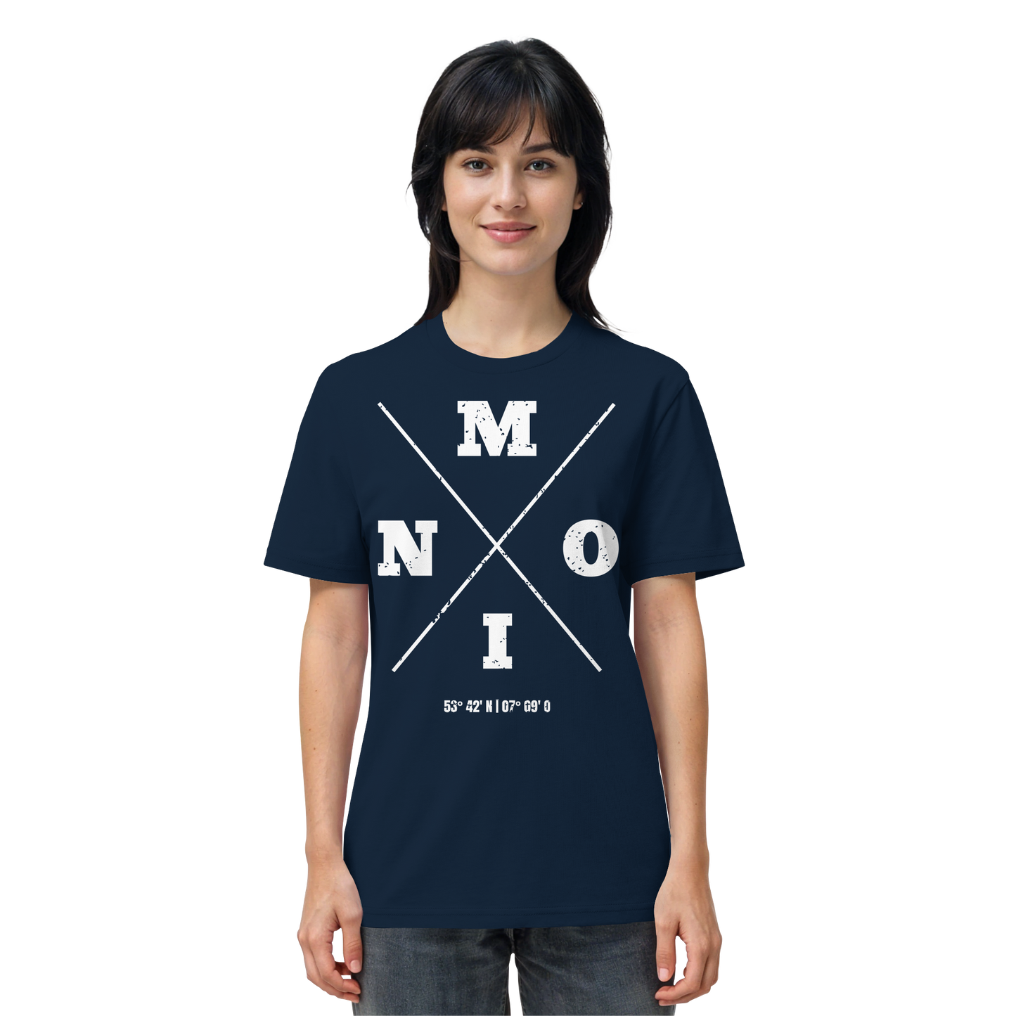 Moin Koordinaten | Heimat im Herzen | Unisex Shirt Premium