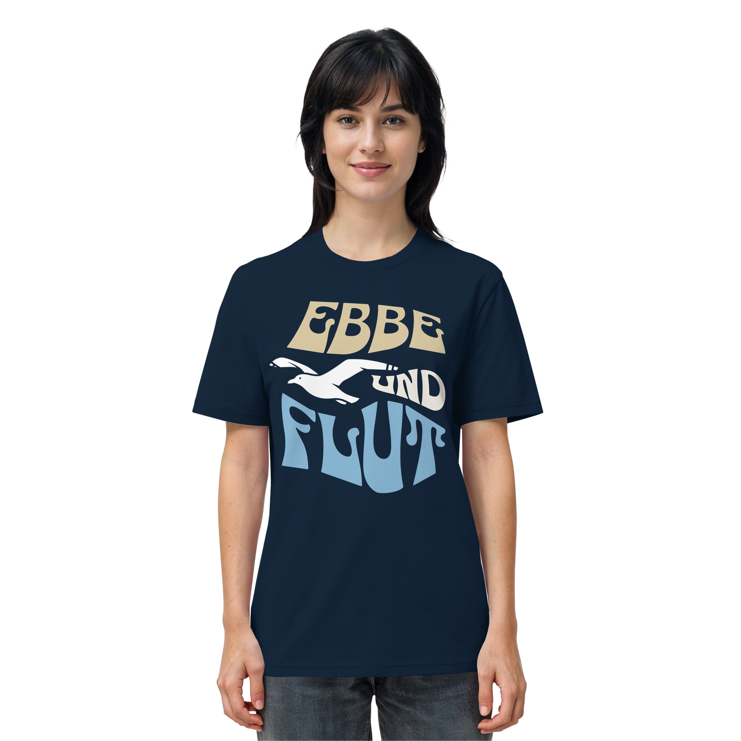 Ebbe & Flut Möwe | Unbeschwertheit genießen | Unisex Shirt Premium