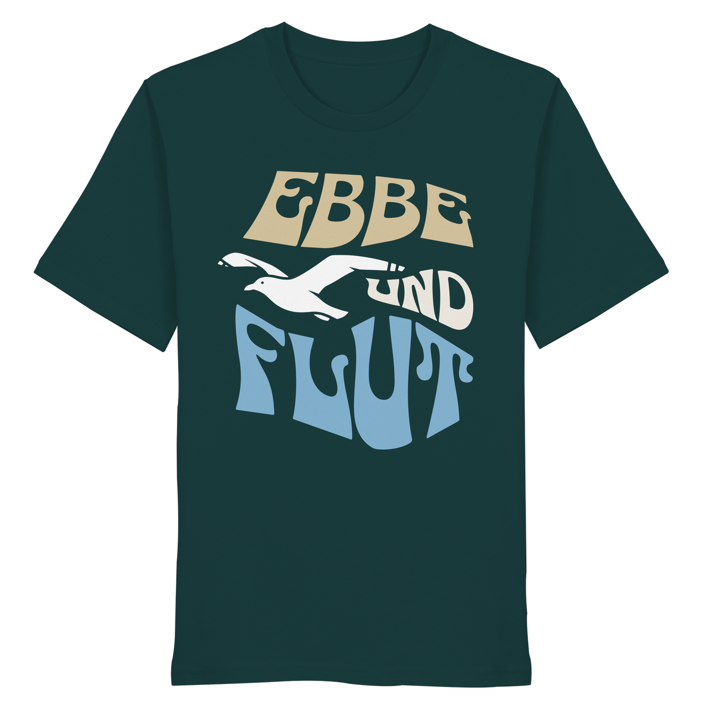 Ebbe & Flut Möwe | Unbeschwertheit genießen | Unisex Shirt Premium