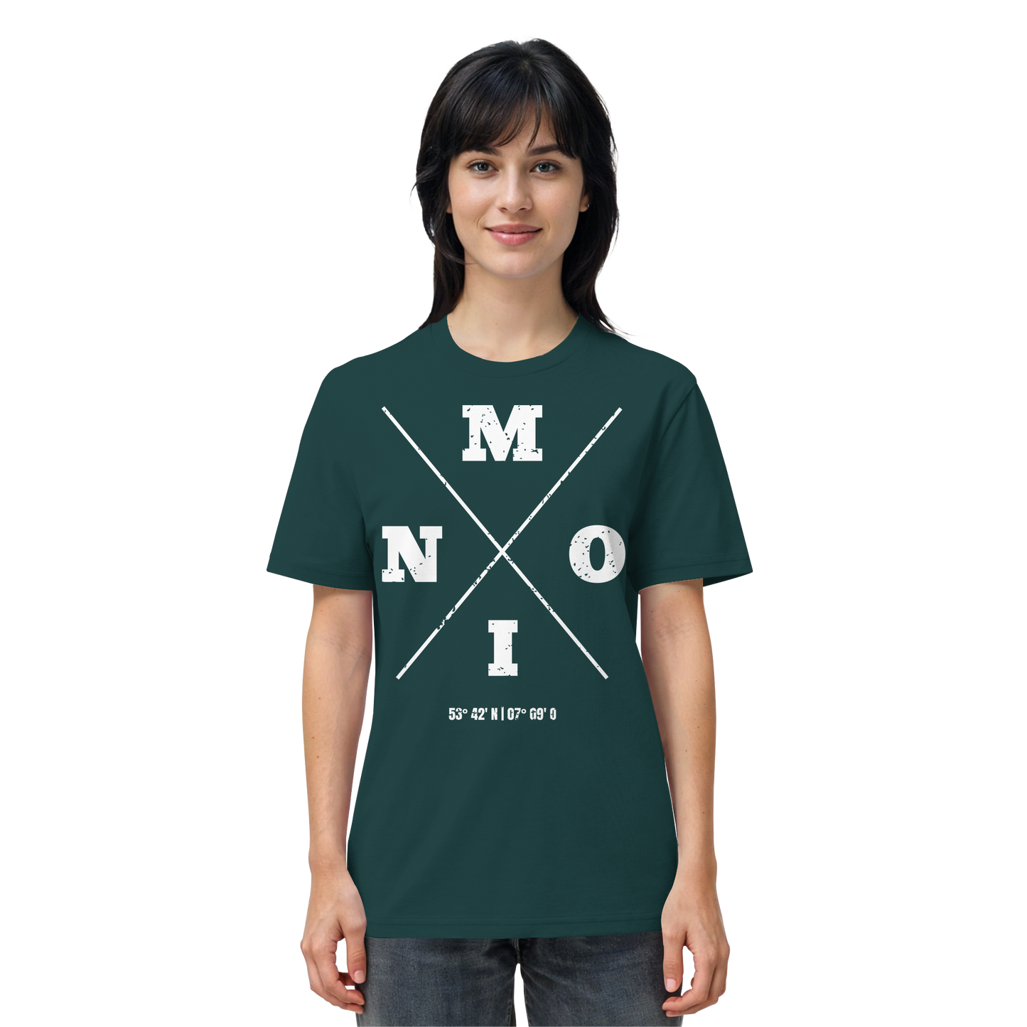 Moin Koordinaten | Heimat im Herzen | Unisex Shirt Premium