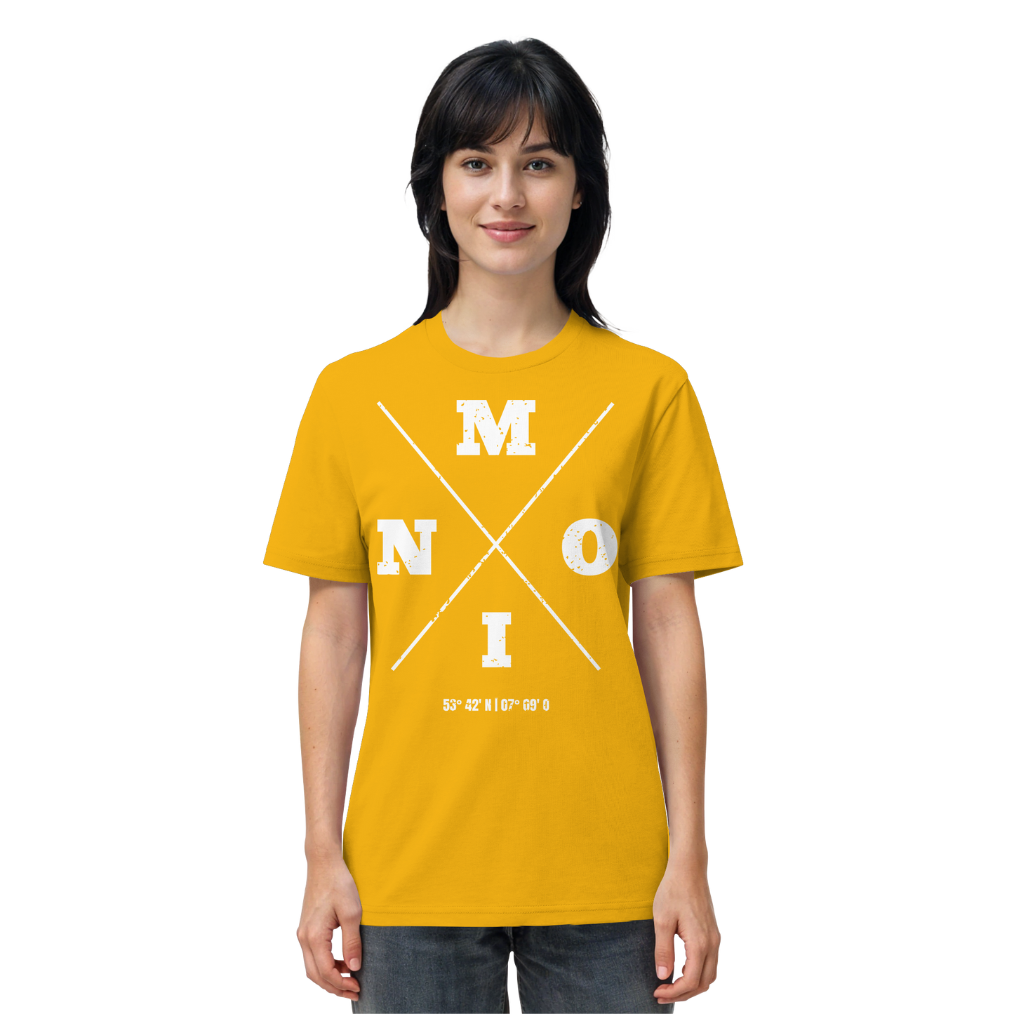 Moin Koordinaten | Heimat im Herzen | Unisex Shirt Premium