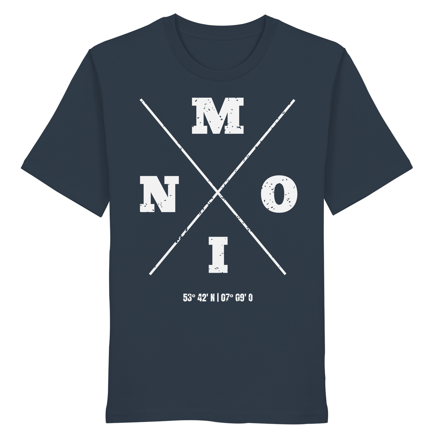 Moin Koordinaten | Heimat im Herzen | Unisex Shirt Premium