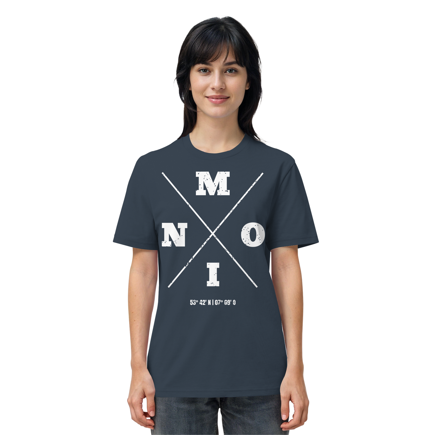 Moin Koordinaten | Heimat im Herzen | Unisex Shirt Premium