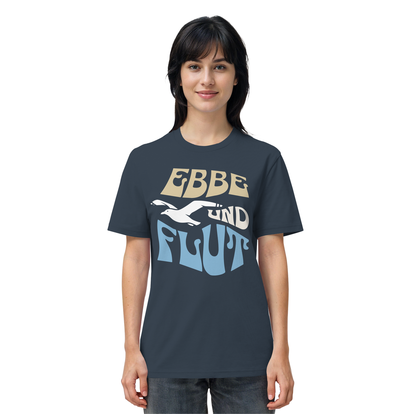 Ebbe & Flut Möwe | Unbeschwertheit genießen | Unisex Shirt Premium