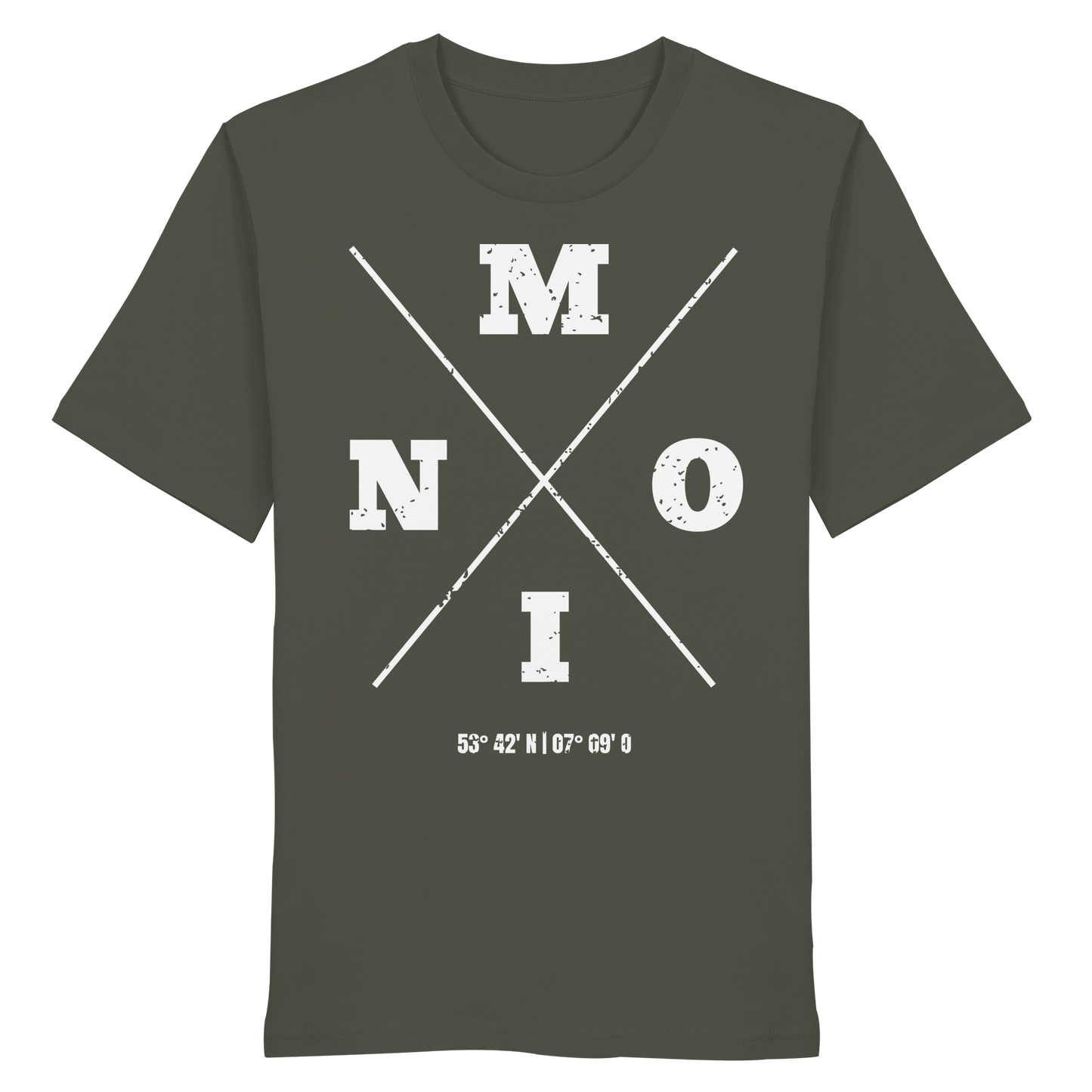 Moin Koordinaten | Heimat im Herzen | Unisex Shirt Premium