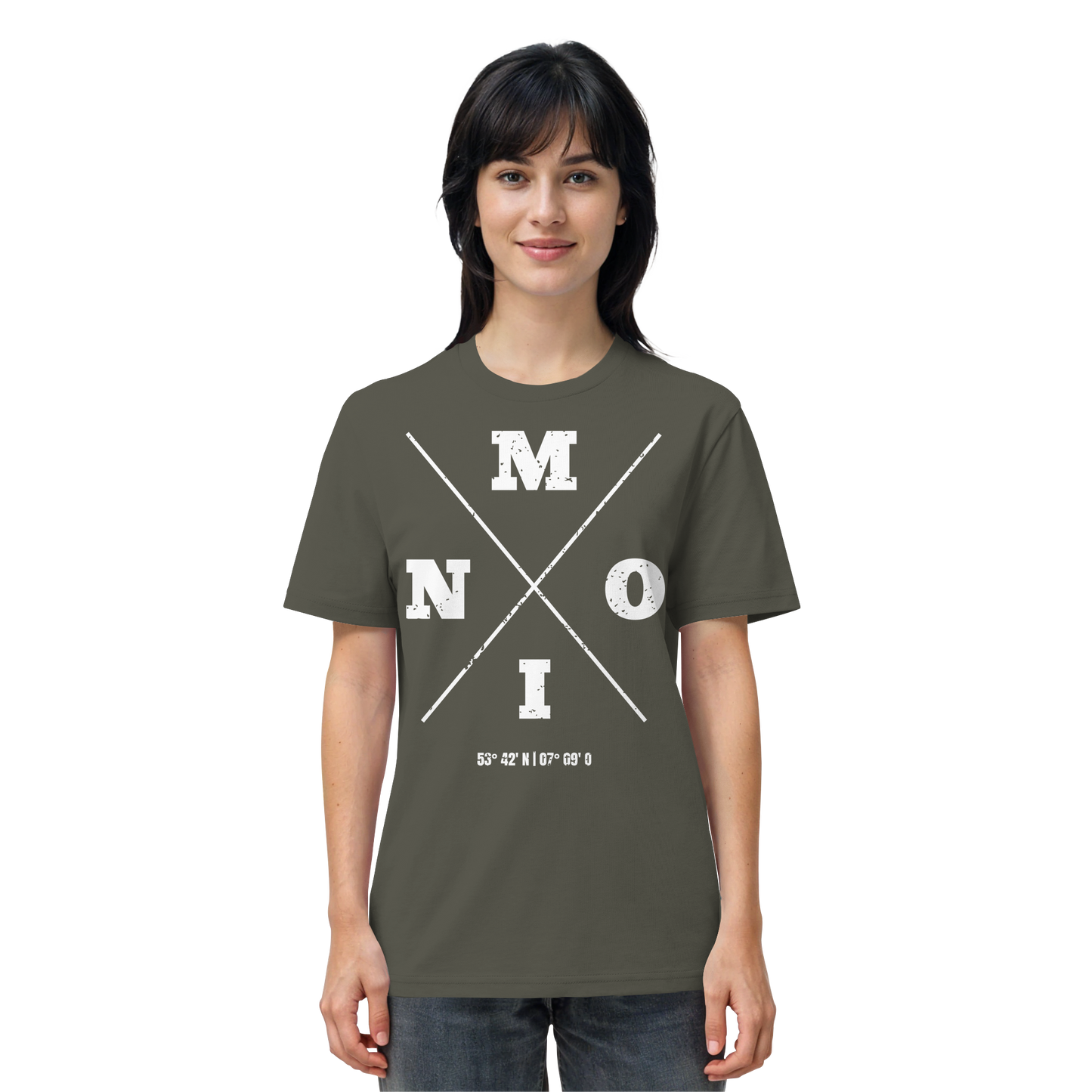 Moin Koordinaten | Heimat im Herzen | Unisex Shirt Premium
