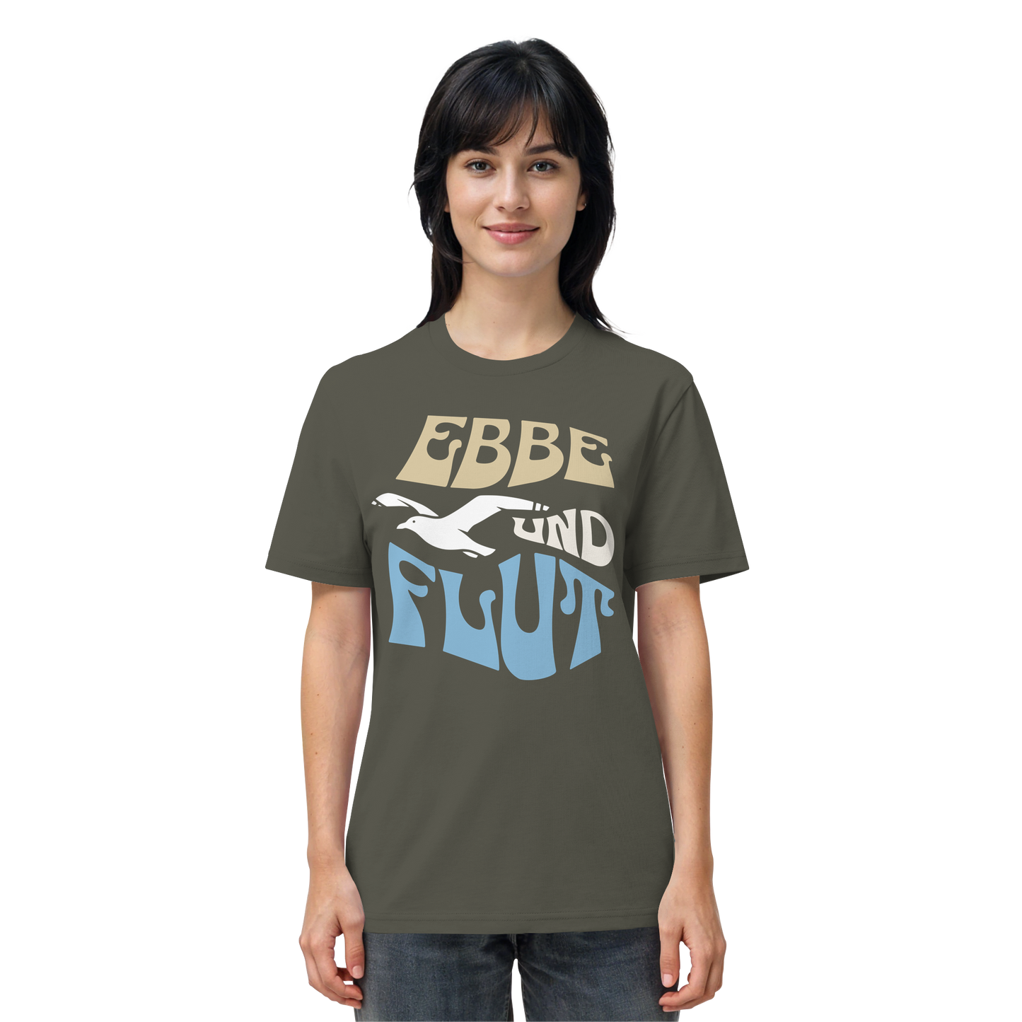 Ebbe & Flut Möwe | Unbeschwertheit genießen | Unisex Shirt Premium