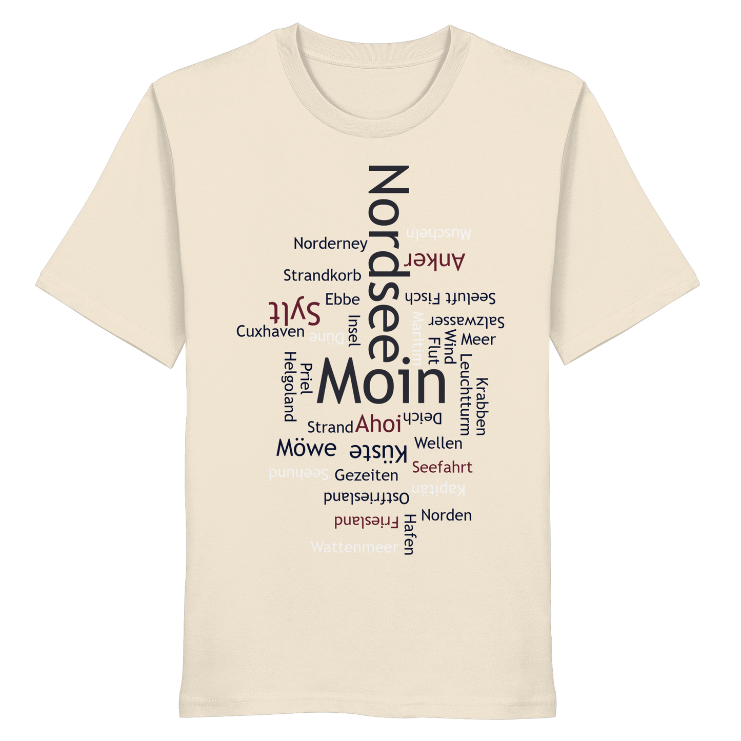 Nordsee Wortwolke | Meeresbrise spüren | Unisex Shirt Premium