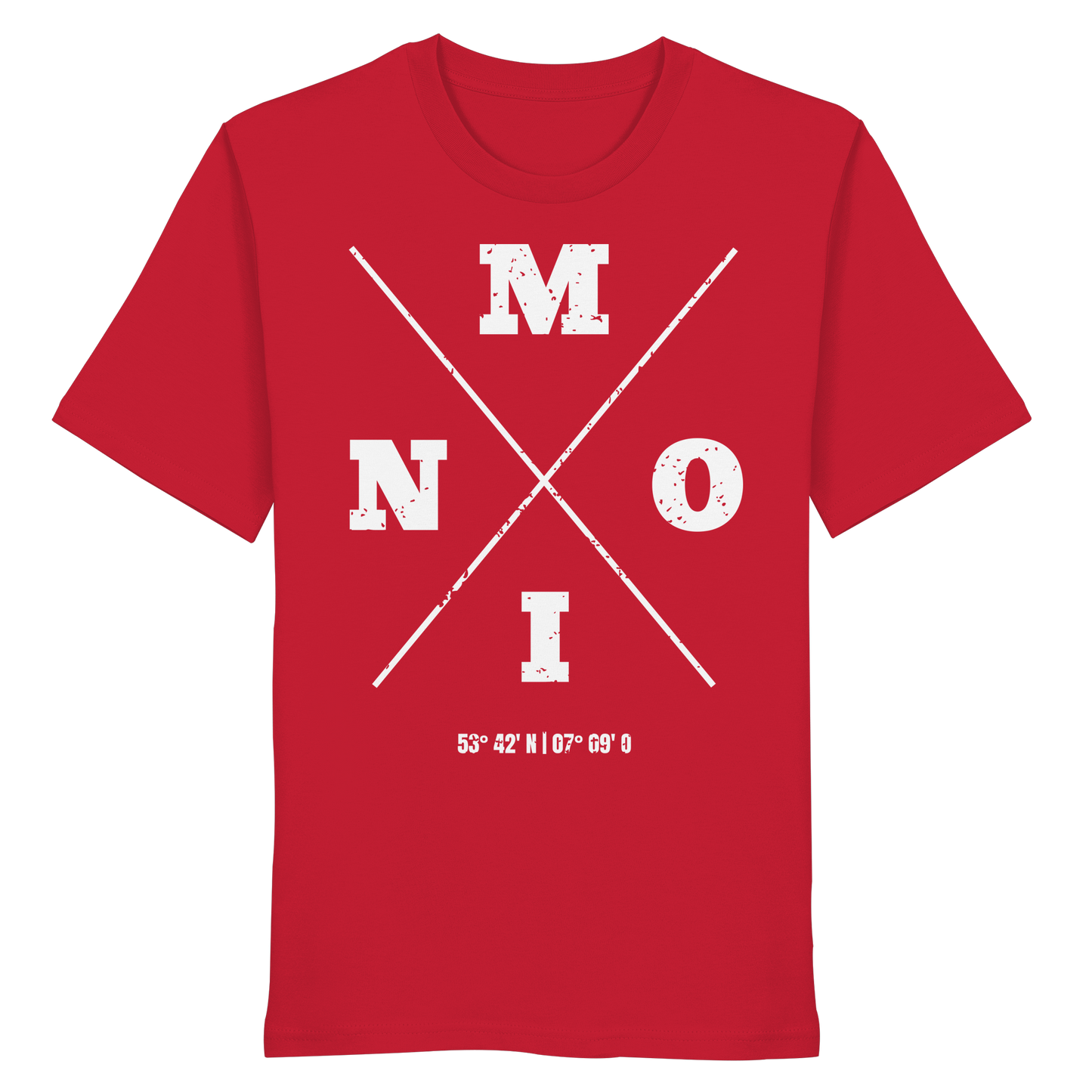 Moin Koordinaten | Heimat im Herzen | Unisex Shirt Premium