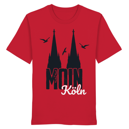 Moin Köln | Rotes T-Shirt | Gruß von der Küste | Unisex Shirt Premium